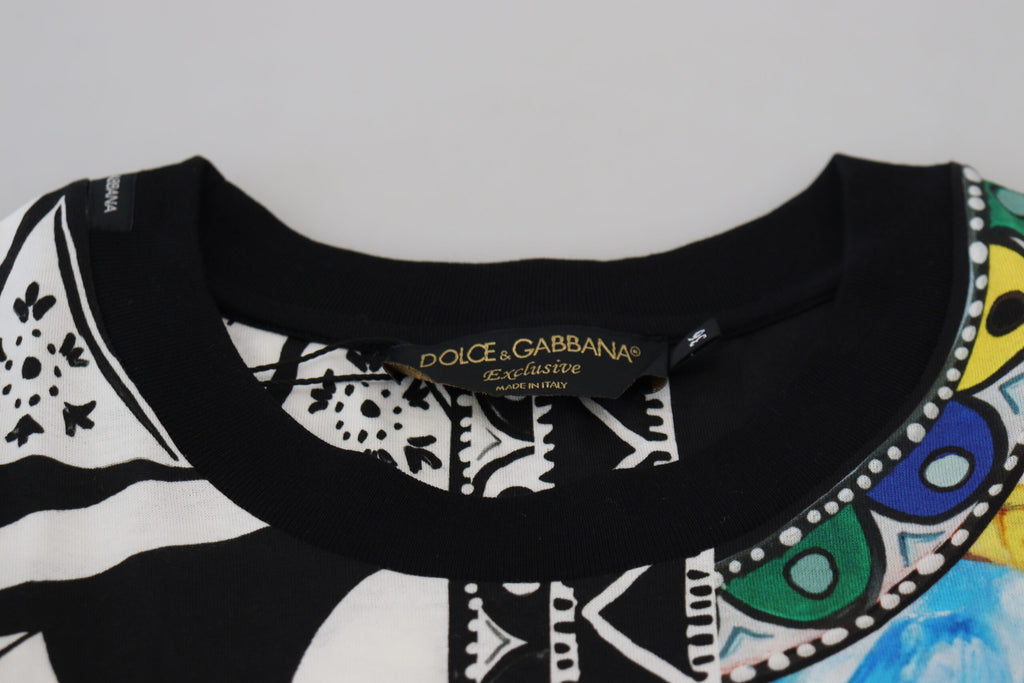 Dolce &amp; Gabbana Elegantes, mehrfarbiges Freizeit-T-Shirt aus Baumwolle