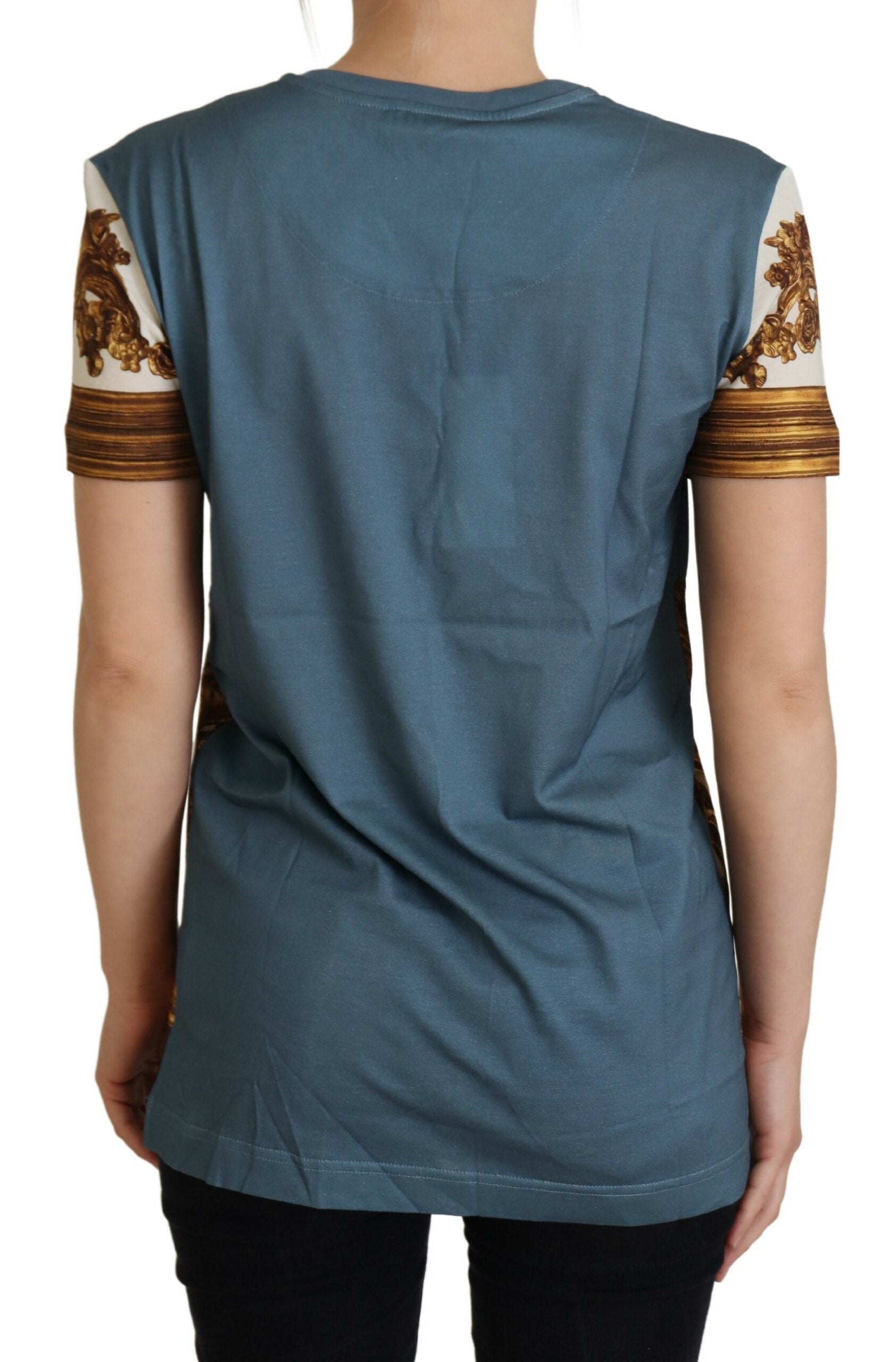 Dolce &amp; Gabbana Chic Lässiges Baumwoll-T-Shirt mit Engel-Print