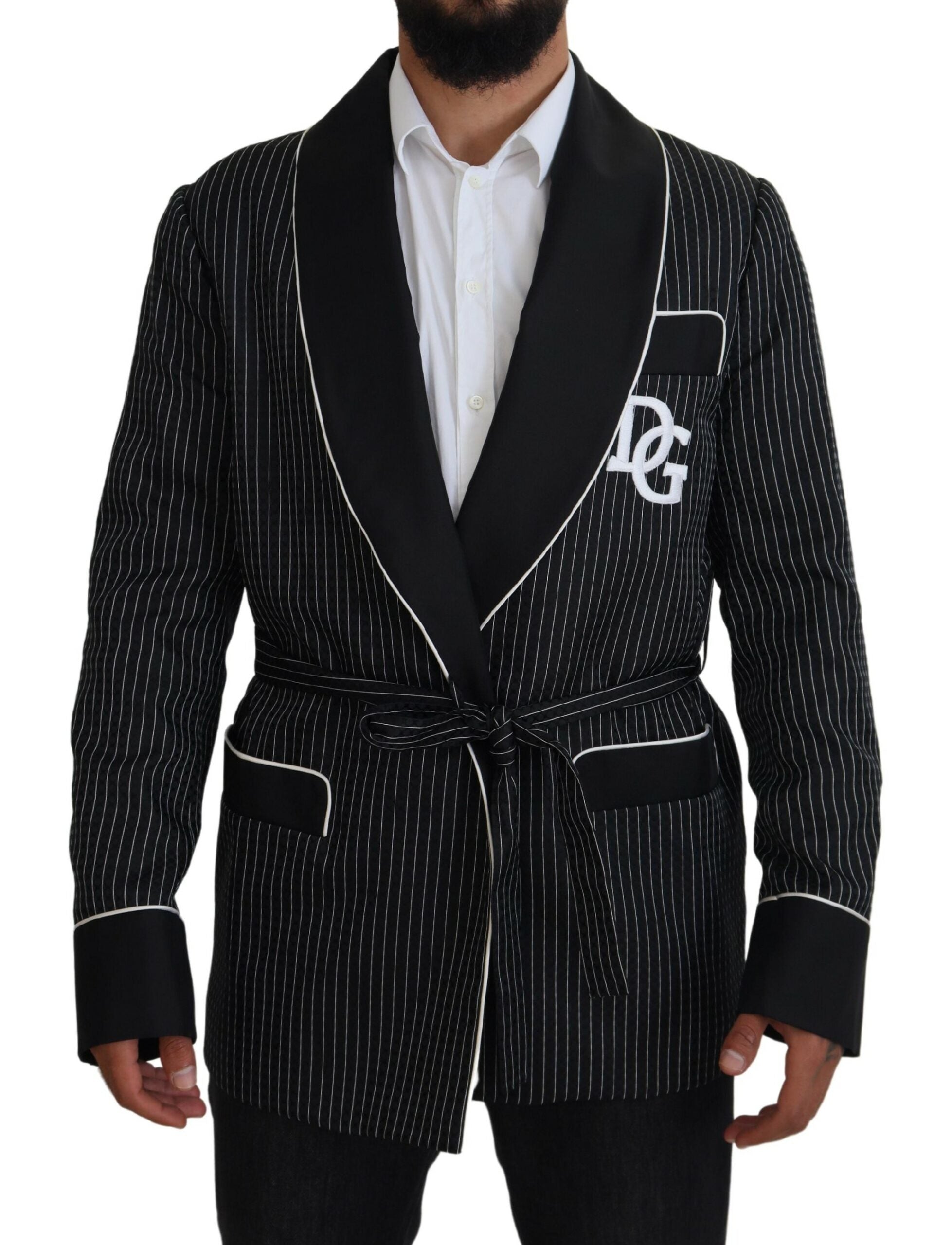 Dolce &amp; Gabbana Elegante Robe mit Seidenfutter
