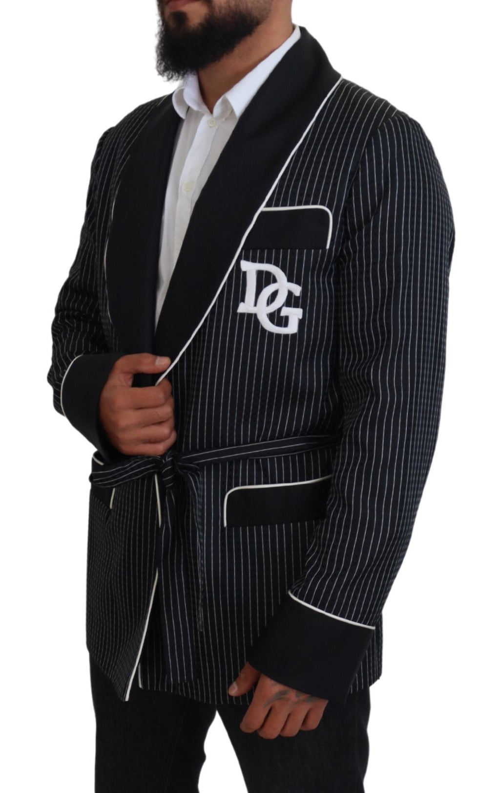 Dolce &amp; Gabbana Elegante Robe mit Seidenfutter