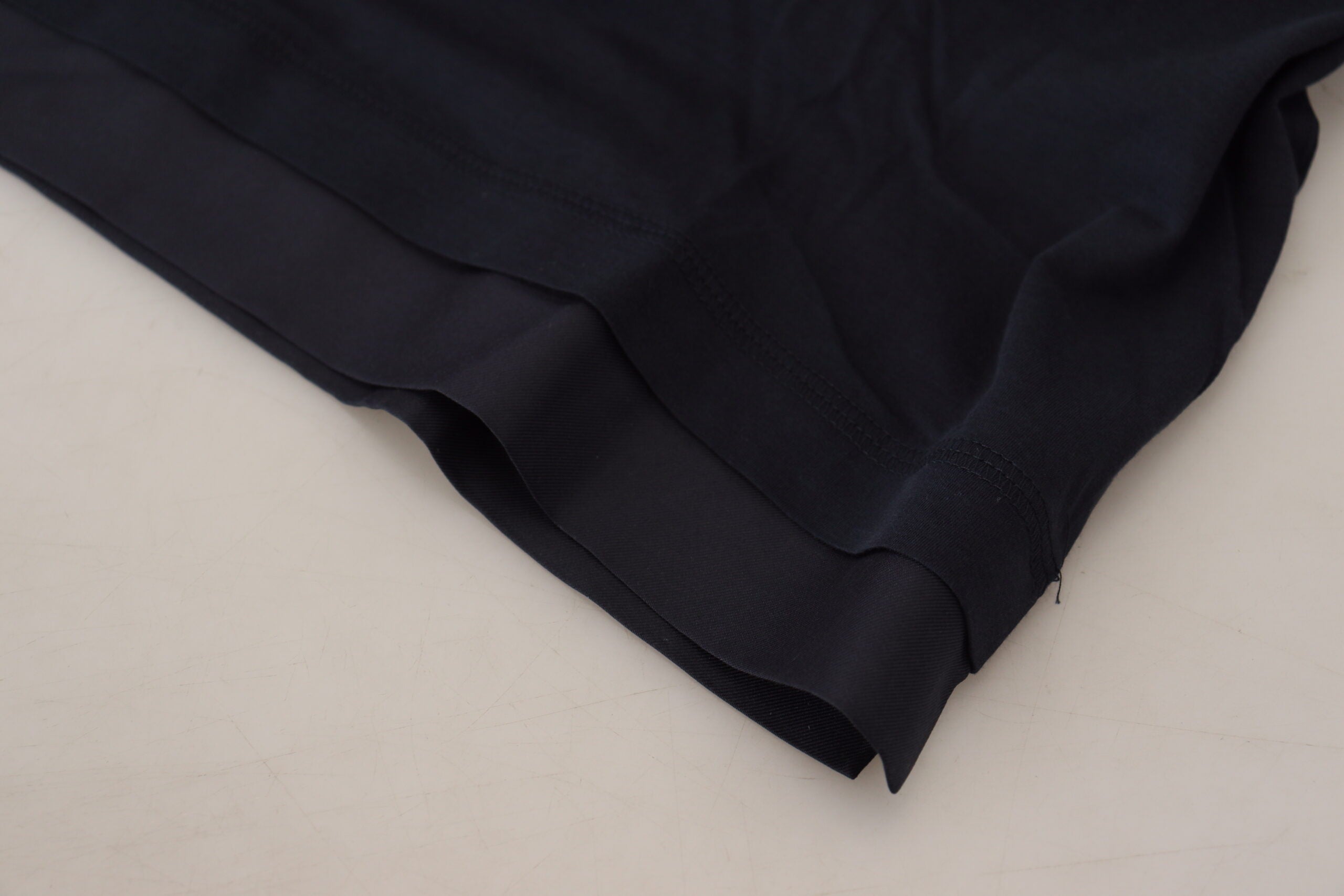 Dolce &amp; Gabbana Eleganter blauer Pullover aus Baumwoll-Seidenmischung