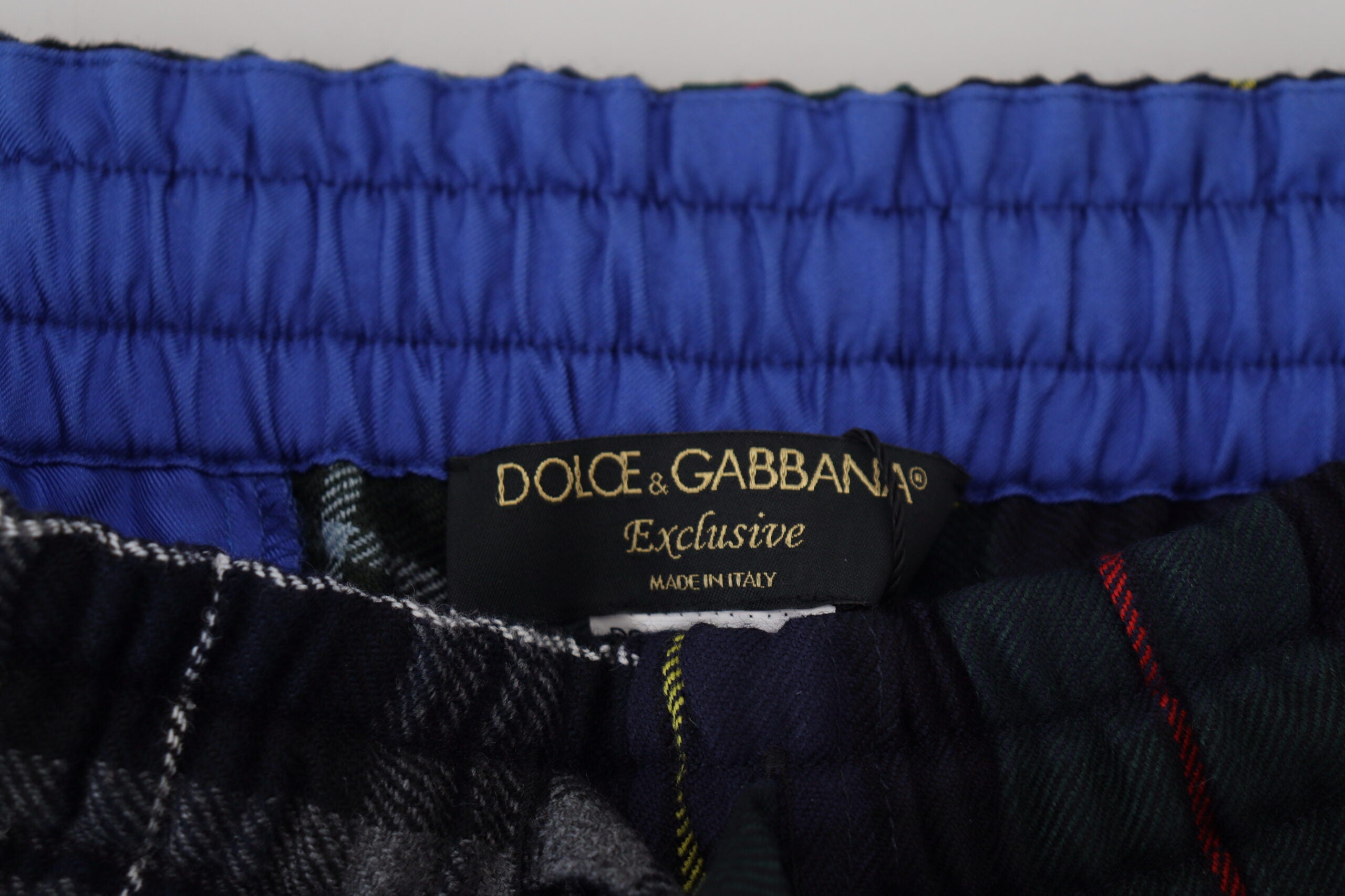 Dolce &amp; Gabbana – Karierte Jogginghose aus Wollmischung
