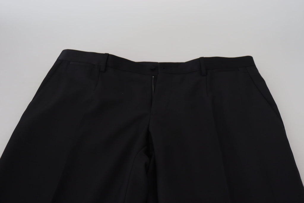 Dolce &amp; Gabbana Elegante schwarze Anzughose aus Schurwollmischung