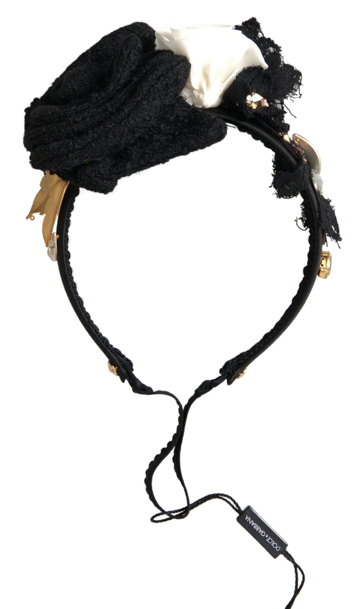 Dolce &amp; Gabbana Elegantes, kristallverziertes Seidendiadem