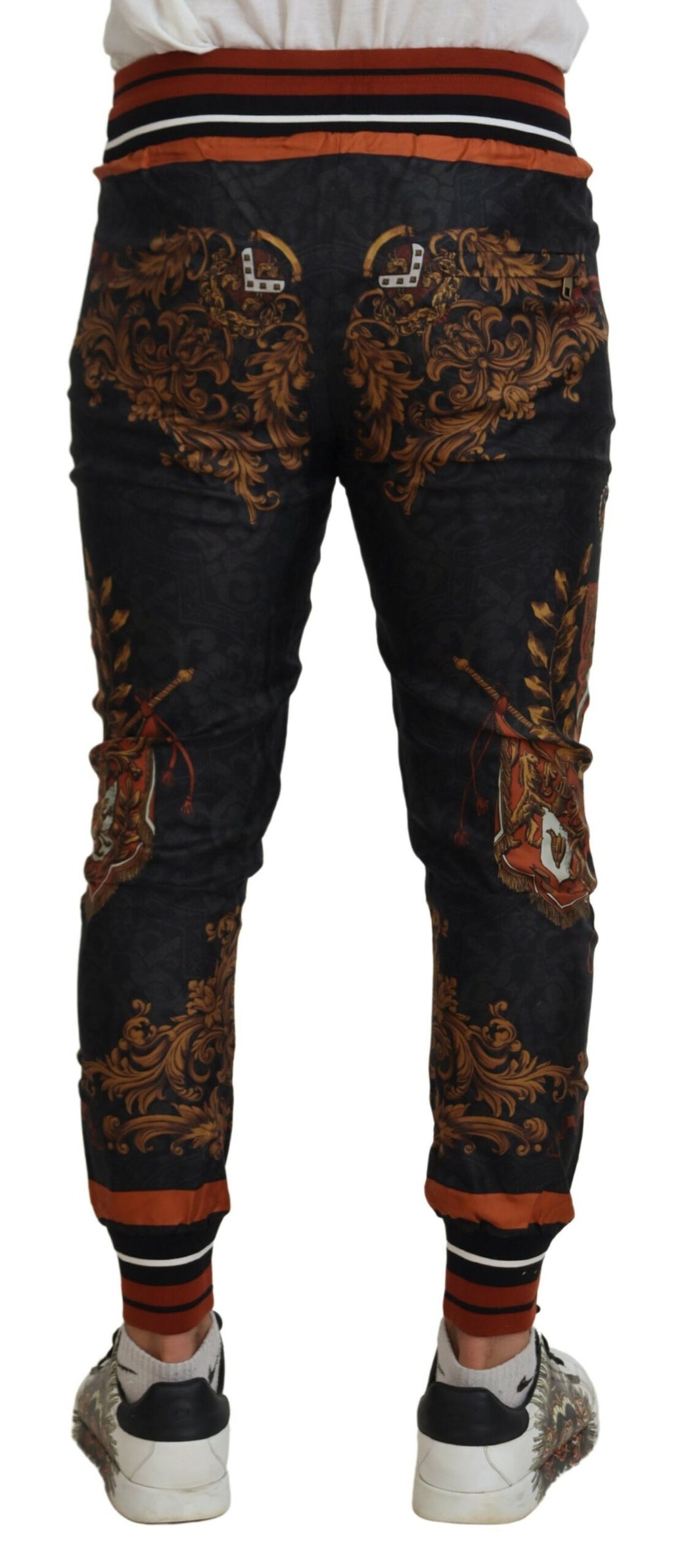 Dolce &amp; Gabbana Seiden-Jogginghose mit barocker Krone