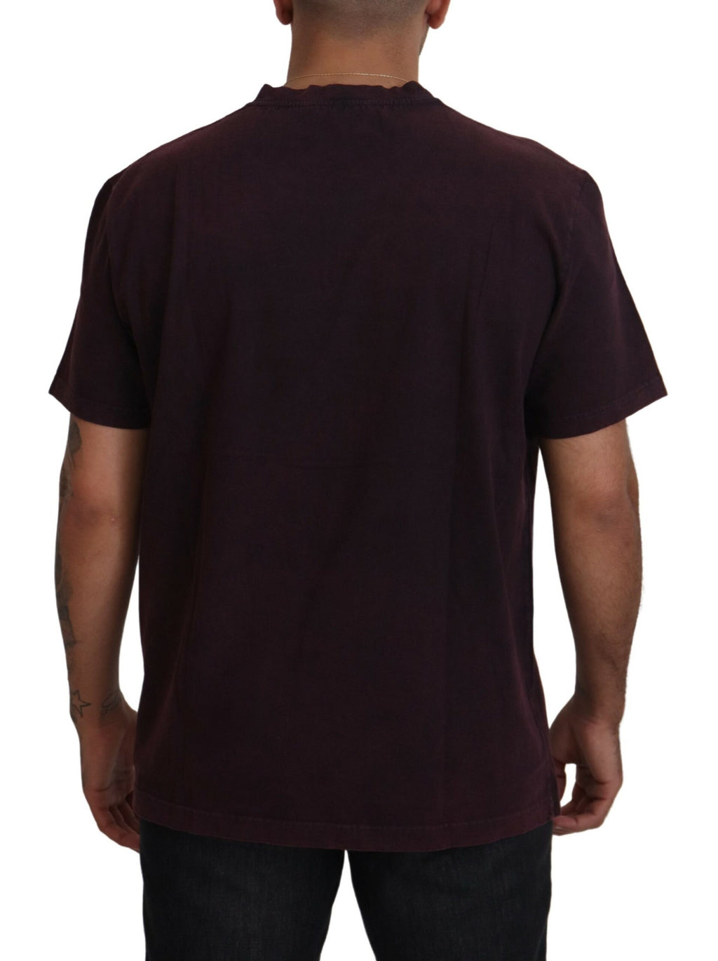 Dolce &amp; Gabbana Elegantes Bordeaux-T-Shirt mit Rundhalsausschnitt