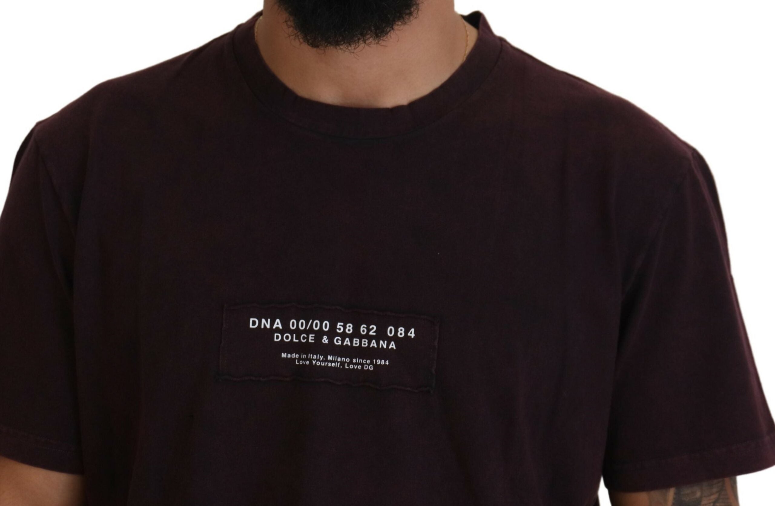 Dolce &amp; Gabbana Elegantes Bordeaux-T-Shirt mit Rundhalsausschnitt