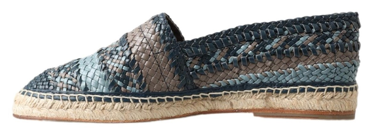 Dolce &amp; Gabbana – Prächtige Espadrilles aus gewebtem Leder