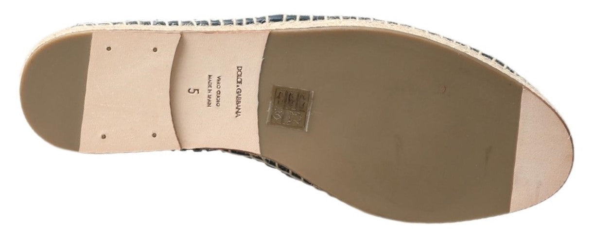 Dolce &amp; Gabbana – Prächtige Espadrilles aus gewebtem Leder