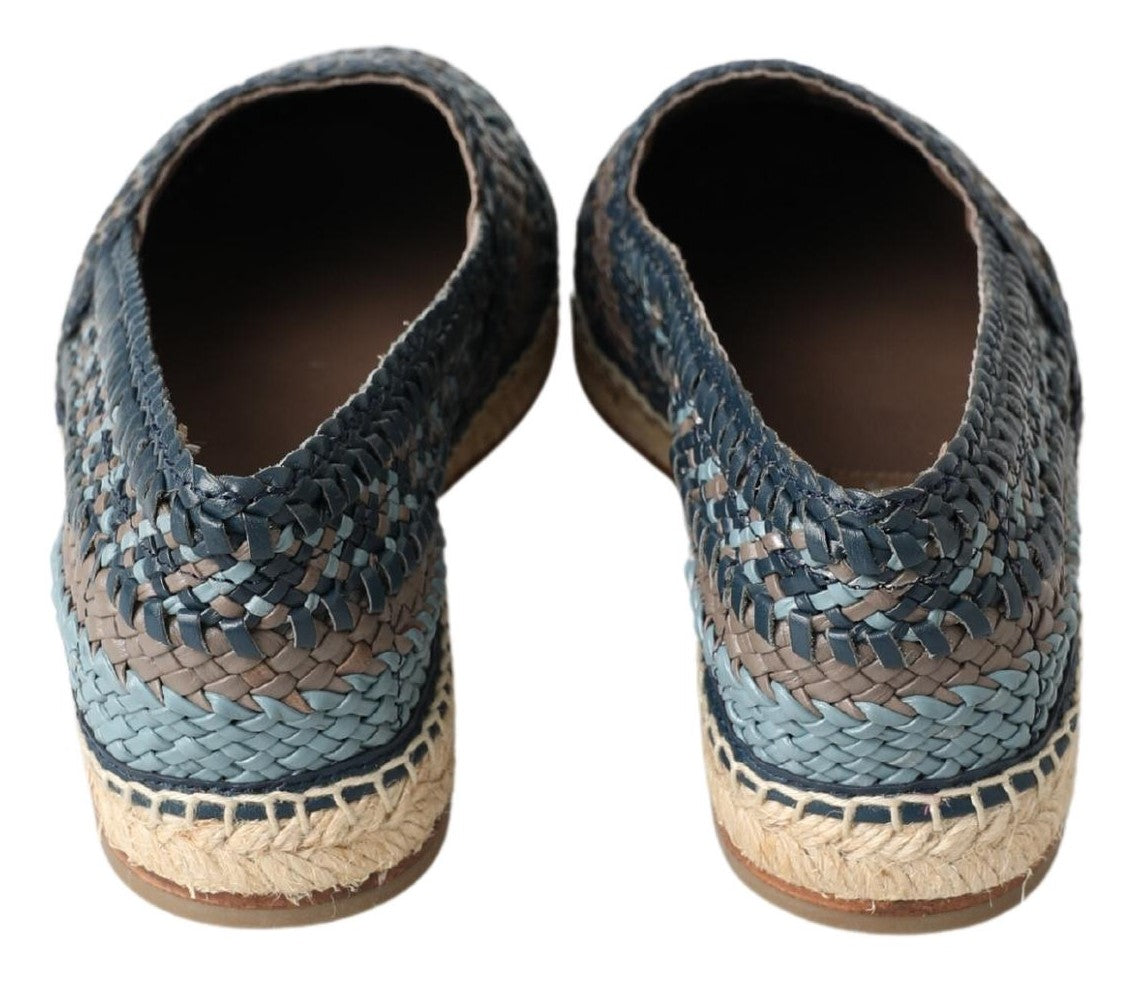 Dolce &amp; Gabbana – Prächtige Espadrilles aus gewebtem Leder
