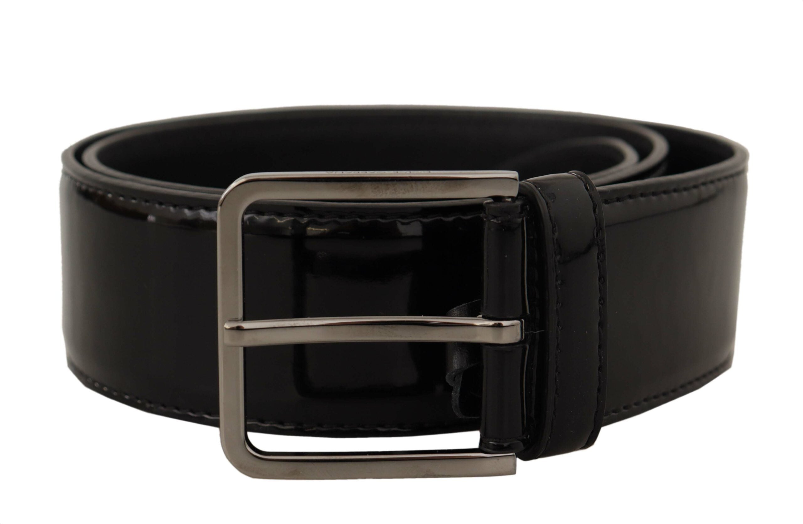 Dolce &amp; Gabbana Eleganter schwarzer Ledergürtel