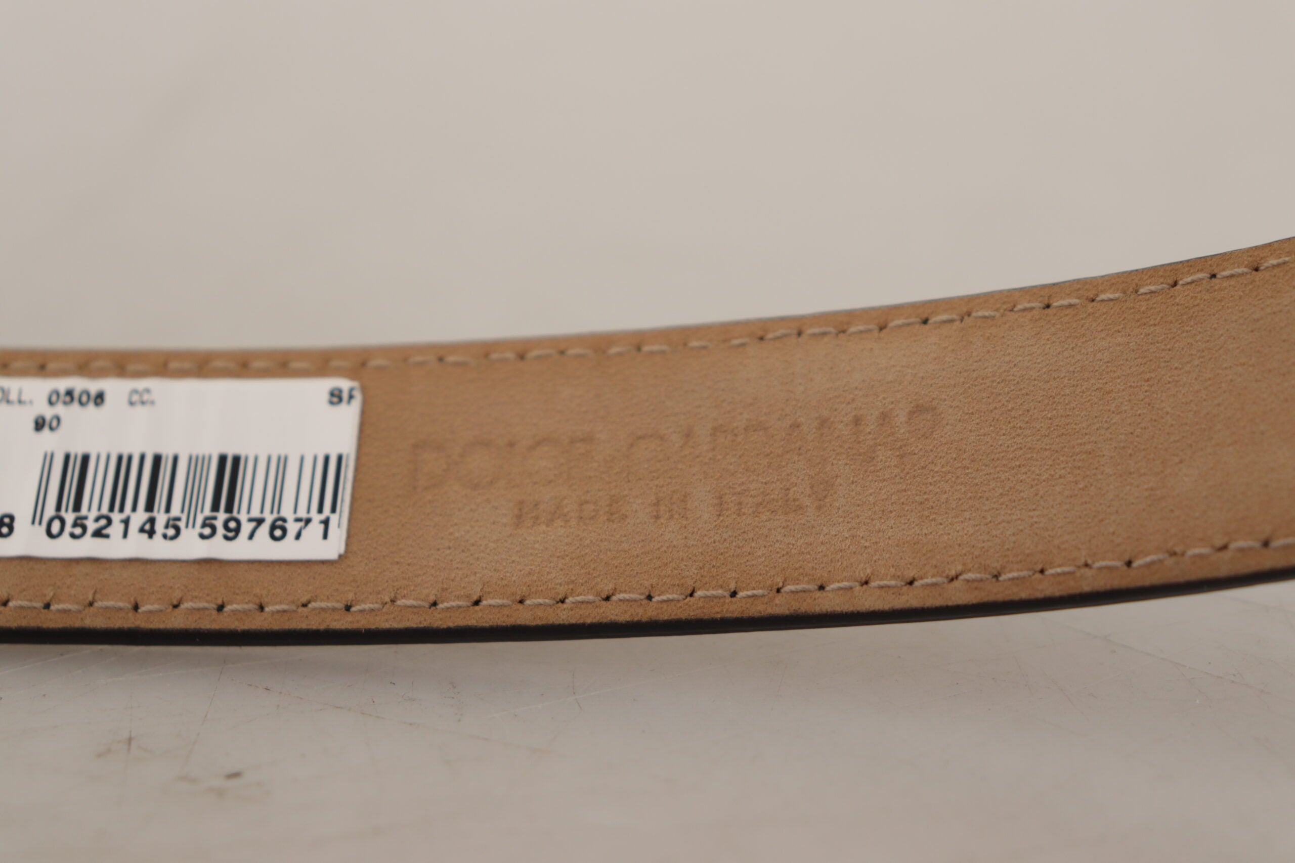 Dolce &amp; Gabbana – Eleganter schwarzer Ledergürtel mit Metallschnalle