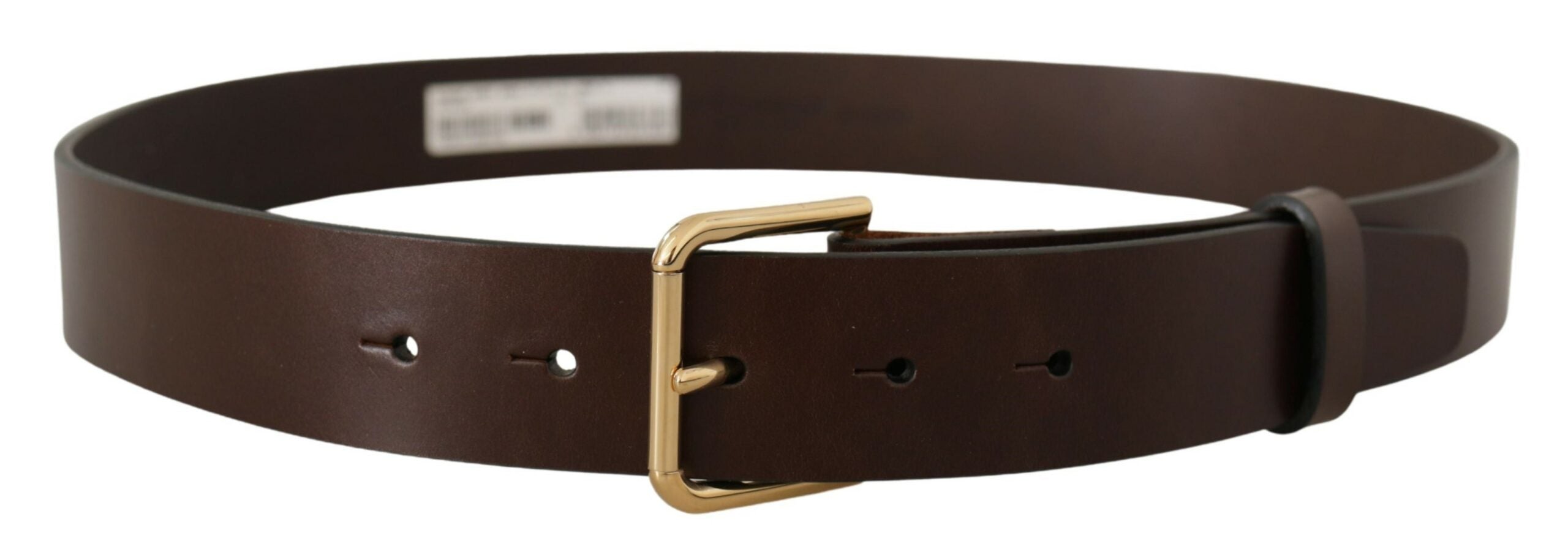 Dolce &amp; Gabbana Eleganter dunkelbrauner Ledergürtel