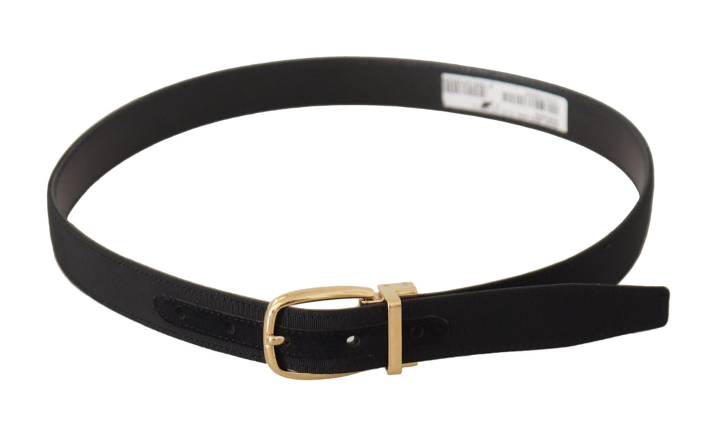 Dolce &amp; Gabbana Eleganter schwarzer Ledergürtel