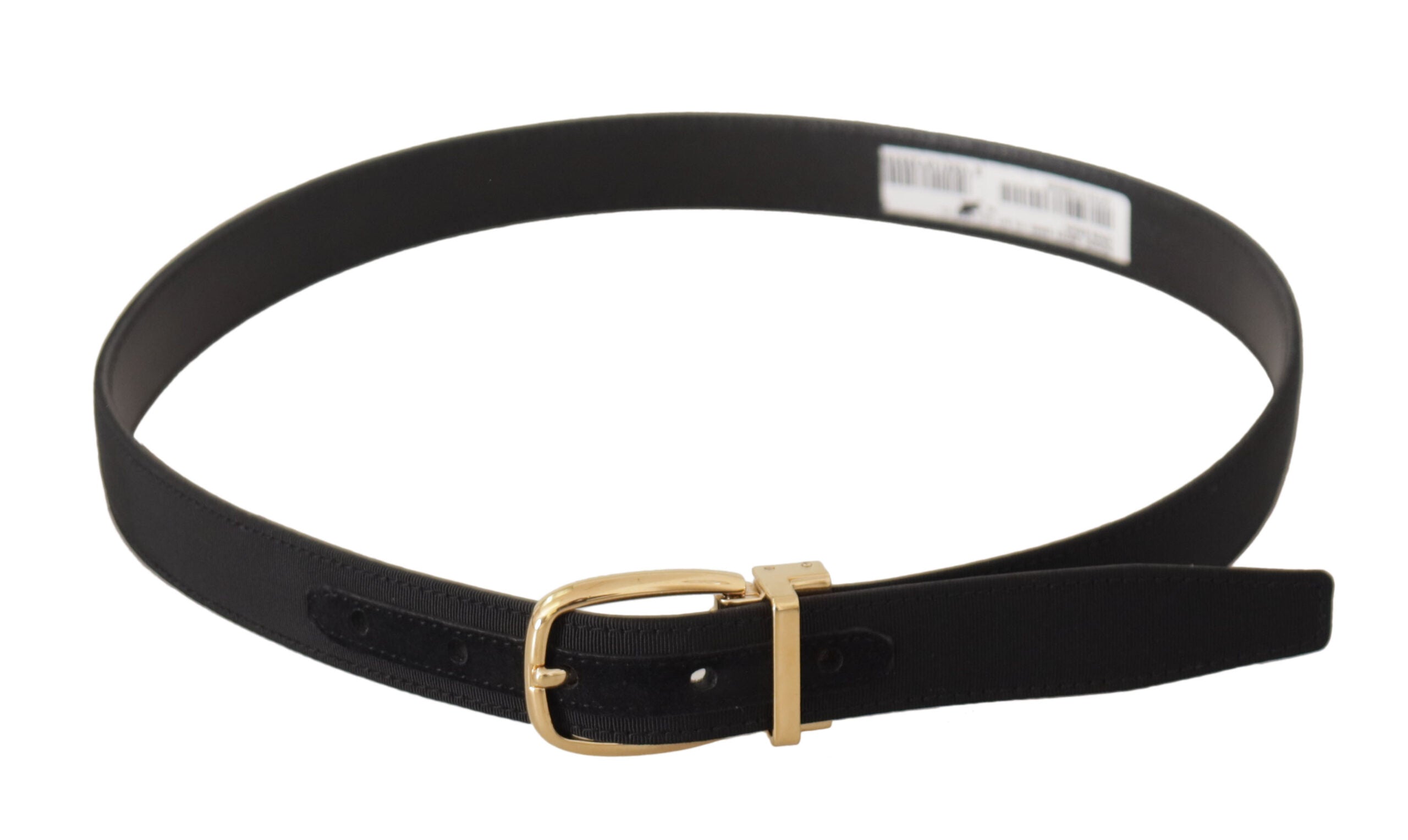 Dolce &amp; Gabbana Eleganter schwarzer Ledergürtel