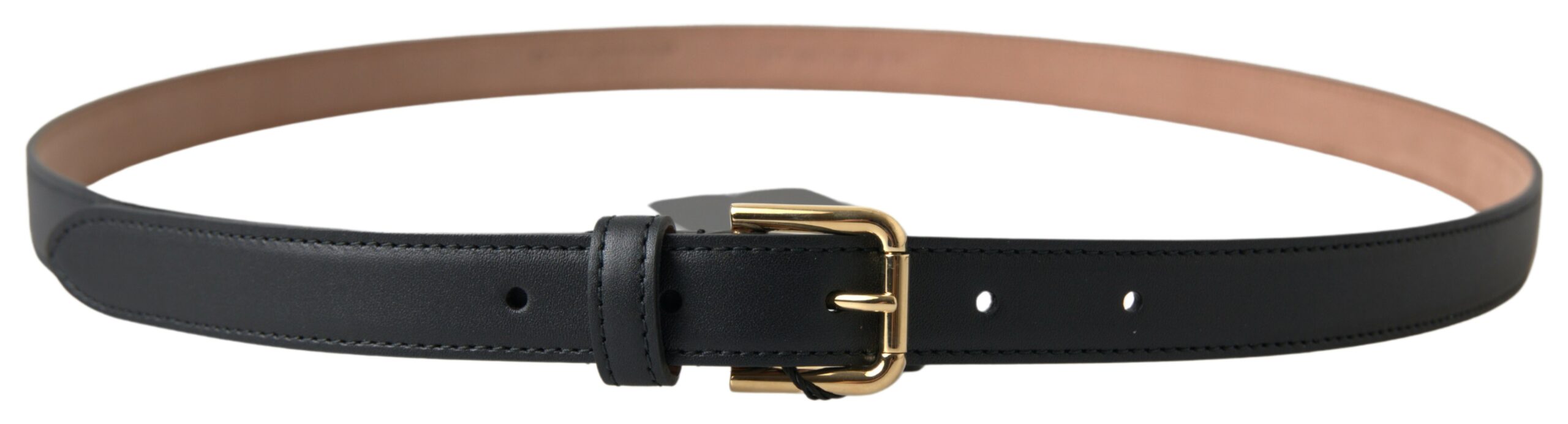 Dolce &amp; Gabbana Eleganter italienischer Ledergürtel mit Metallschnalle