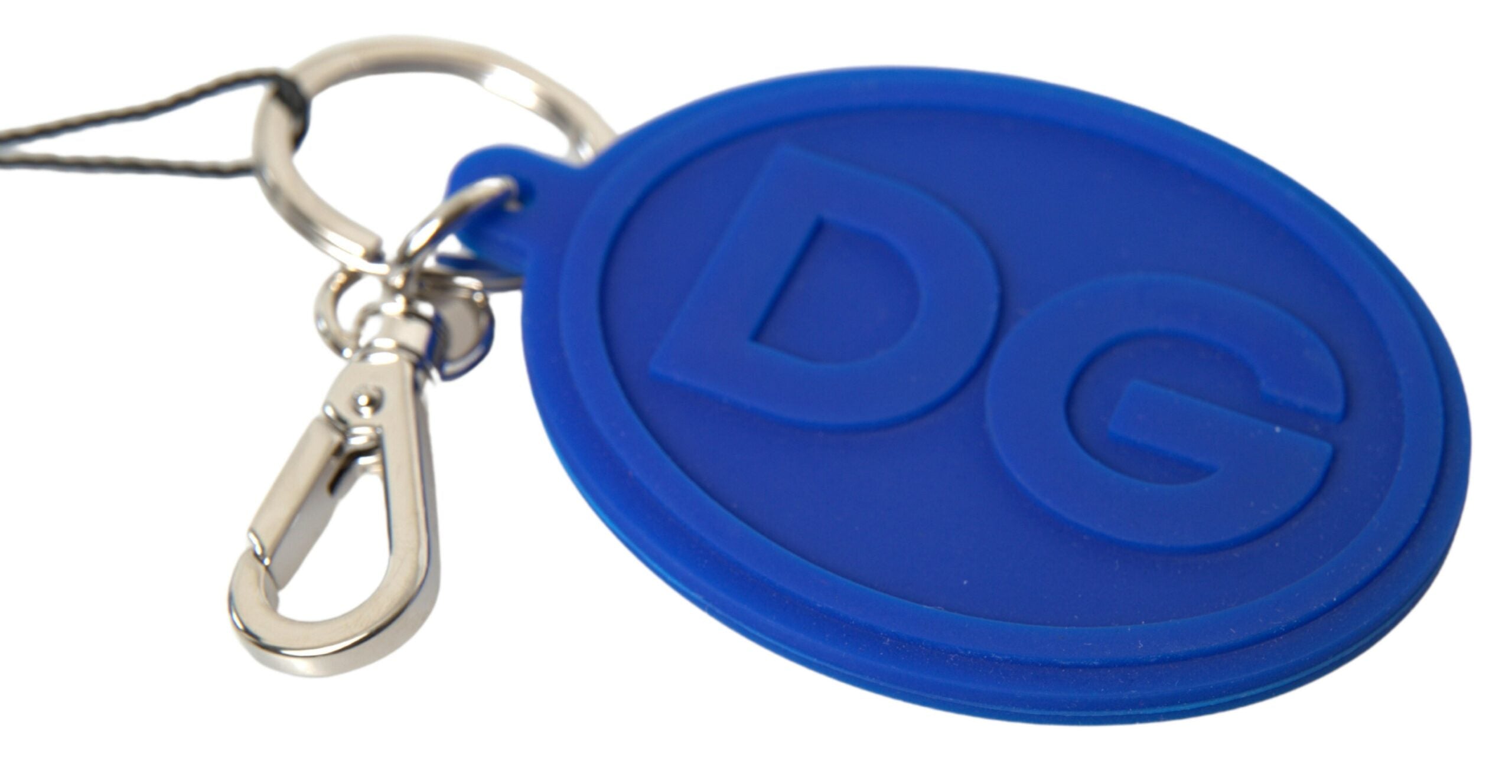 Dolce &amp; Gabbana Chic Logo-Schlüsselanhänger aus Messing und Gummi