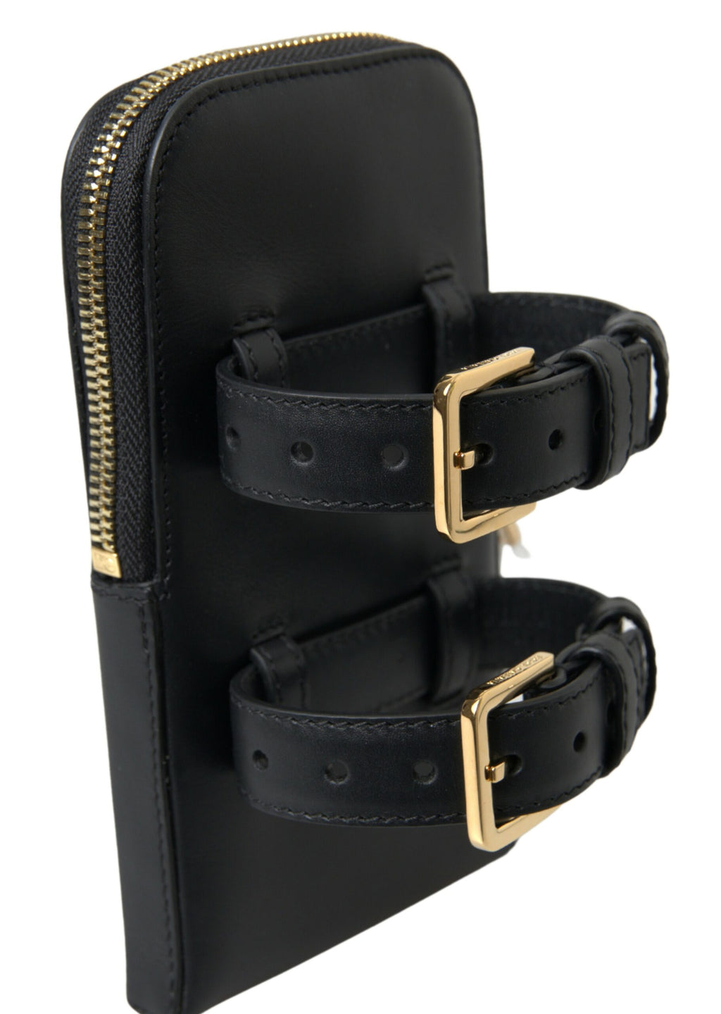 Dolce &amp; Gabbana Elegante Clutch aus Leder mit Handgelenksverschluss