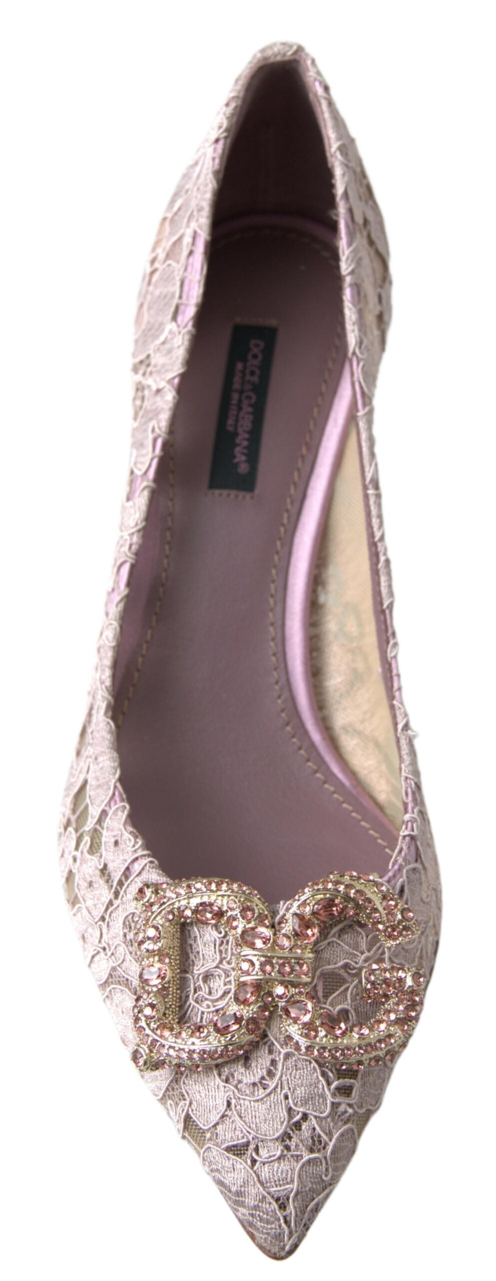 Dolce &amp; Gabbana – Elegante rosa Heels mit Kristallverzierung