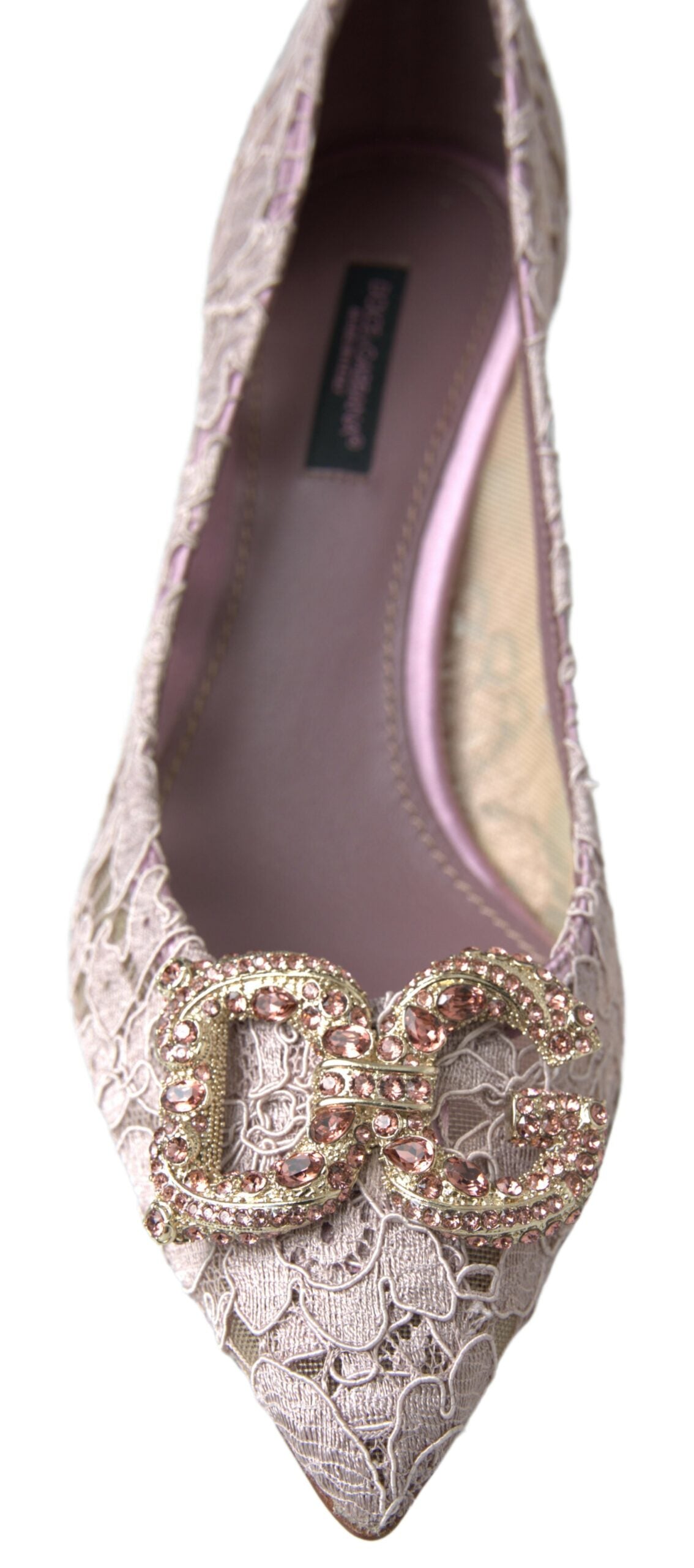 Dolce &amp; Gabbana – Elegante rosa Heels mit Kristallverzierung
