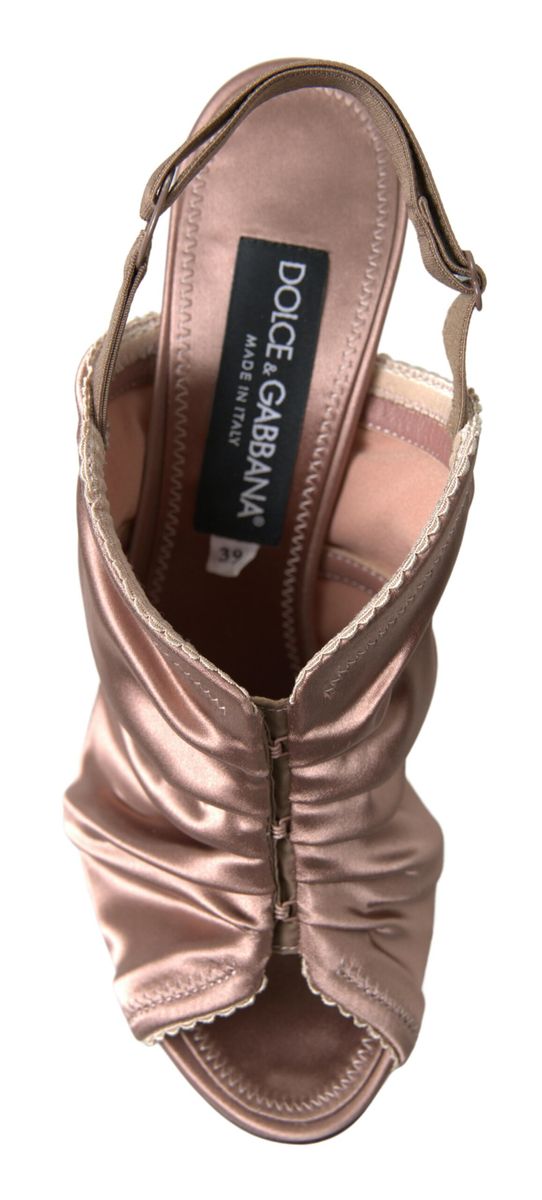 Dolce &amp; Gabbana Elegante Slingback-Stilettos in Hellbraun