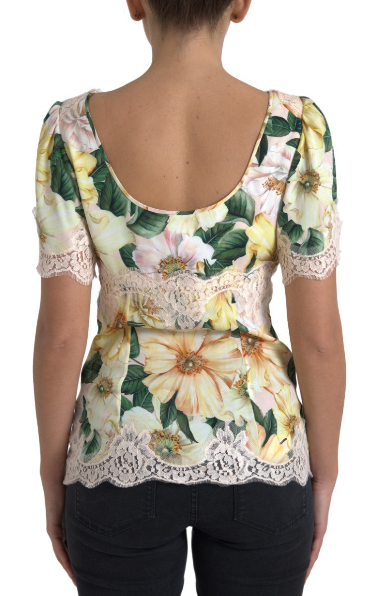 Dolce &amp; Gabbana Elegante Seidenbluse mit Blumendruck