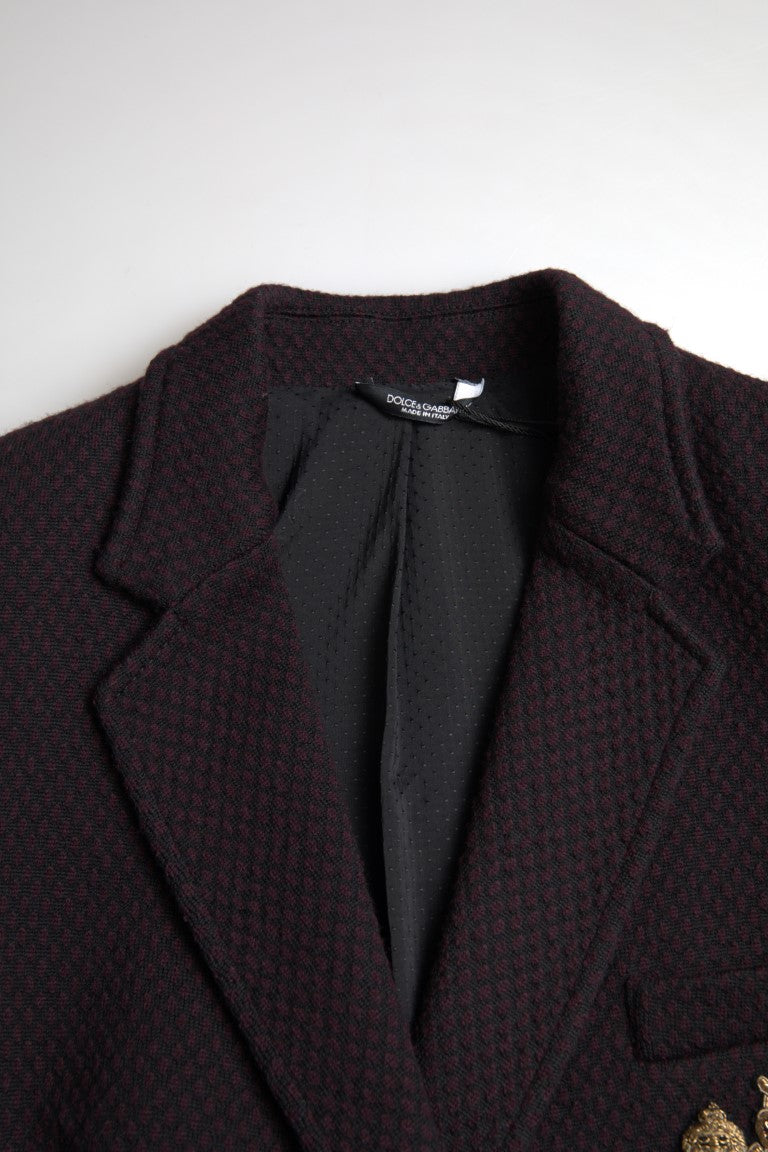 Dolce &amp; Gabbana Eleganter lila zweireihiger Wollblazer