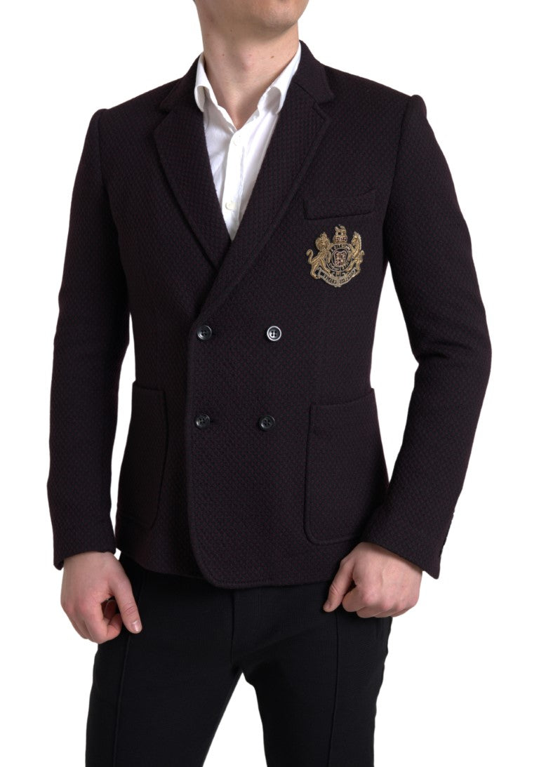 Dolce &amp; Gabbana Eleganter lila zweireihiger Wollblazer
