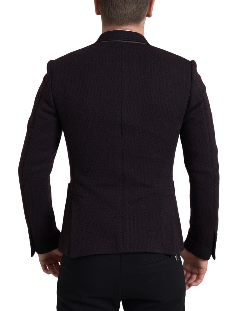 Dolce &amp; Gabbana Eleganter lila zweireihiger Wollblazer
