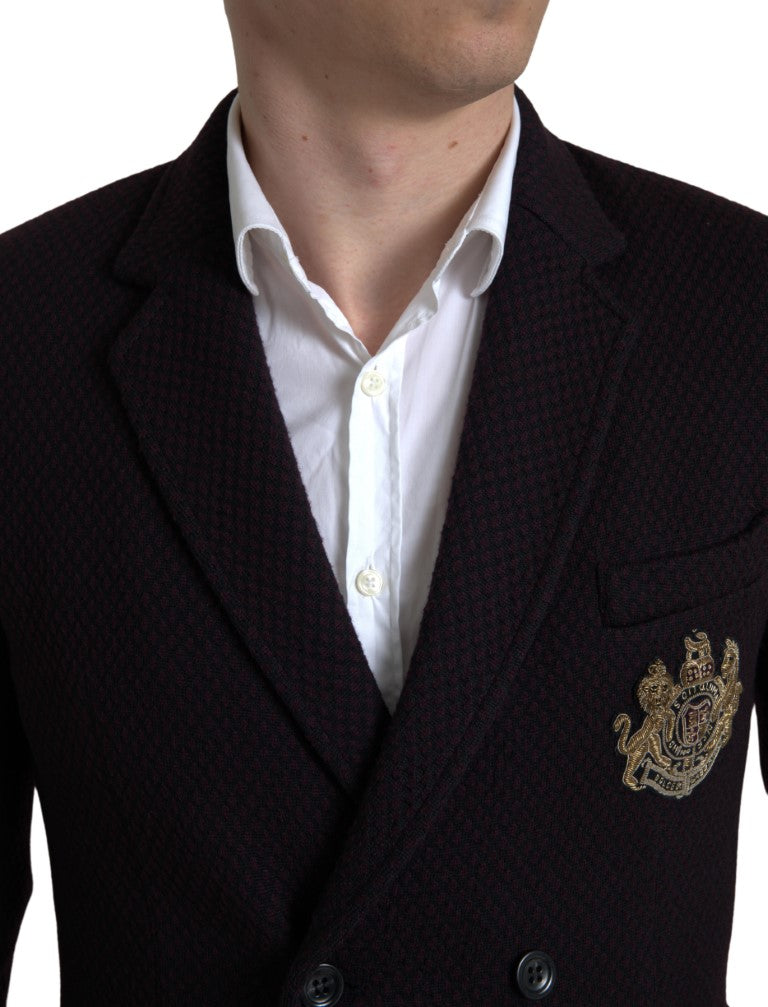 Dolce &amp; Gabbana Eleganter lila zweireihiger Wollblazer