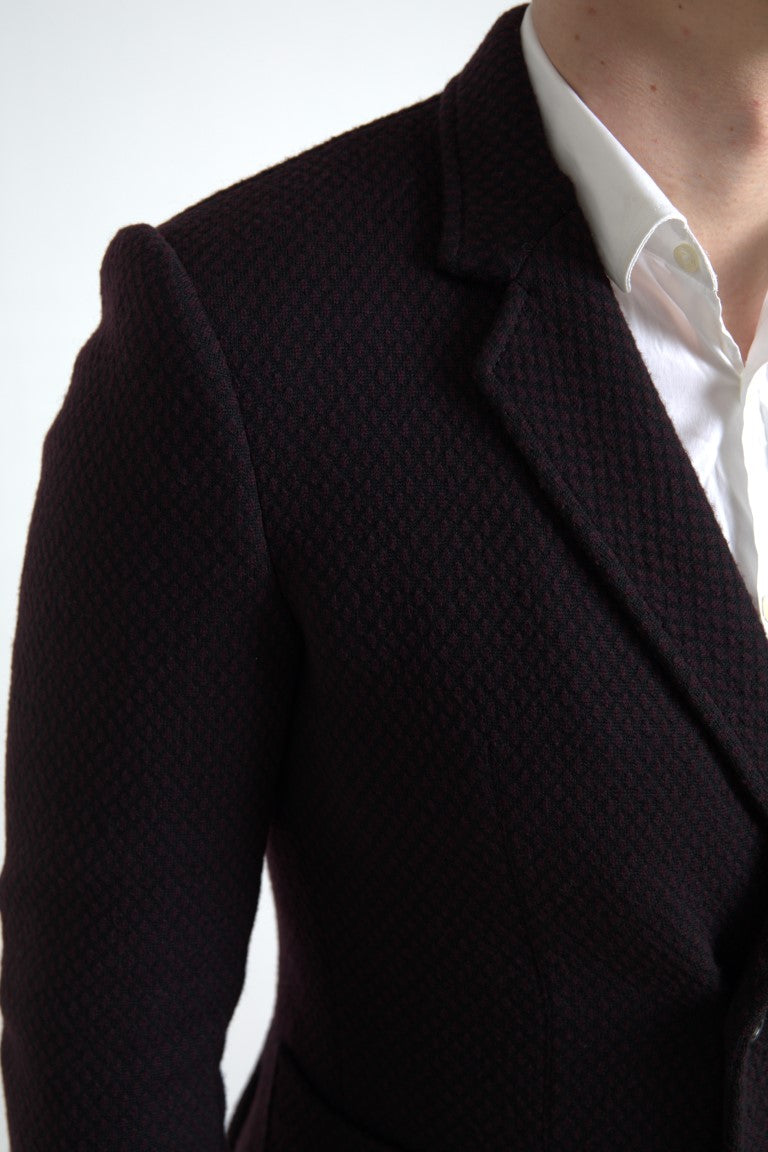 Dolce &amp; Gabbana Eleganter lila zweireihiger Wollblazer