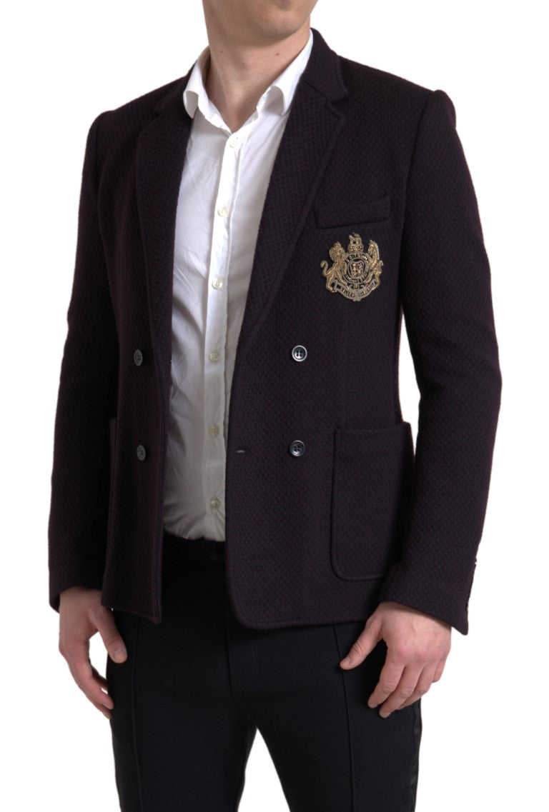 Dolce &amp; Gabbana Eleganter lila zweireihiger Wollblazer