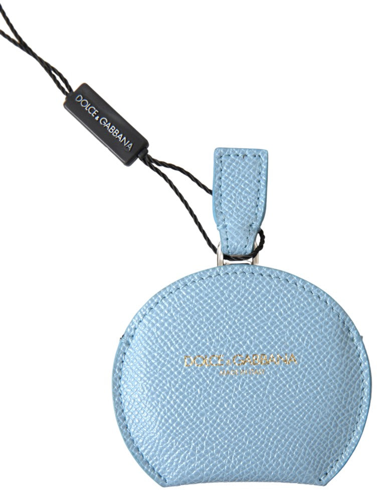 Dolce &amp; Gabbana – Eleganter Spiegelhalter aus Leder in Hellblau