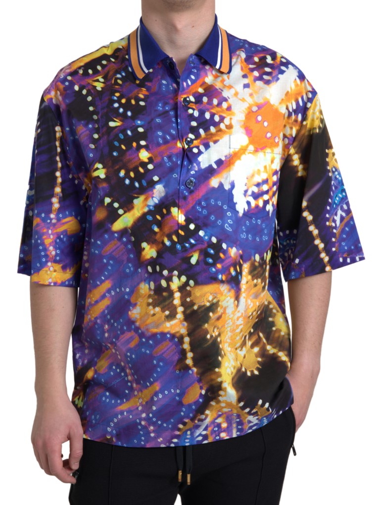 Dolce &amp; Gabbana, mehrfarbiges Poloshirt aus Baumwolle mit Logodetail