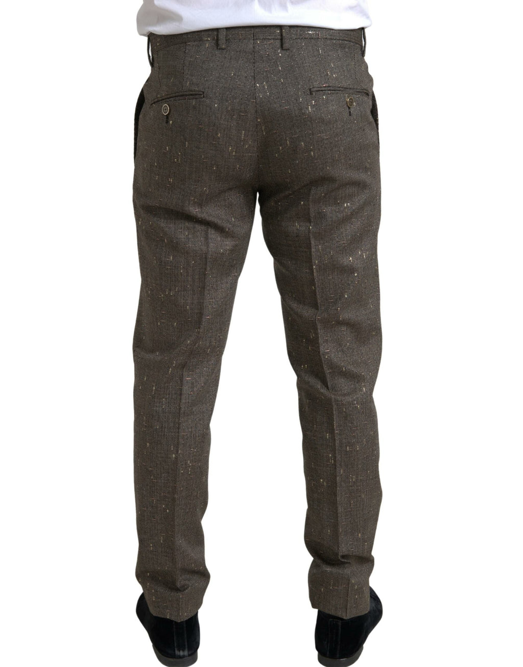 Dolce &amp; Gabbana – Enge Hose aus brauner Wolle für Herren