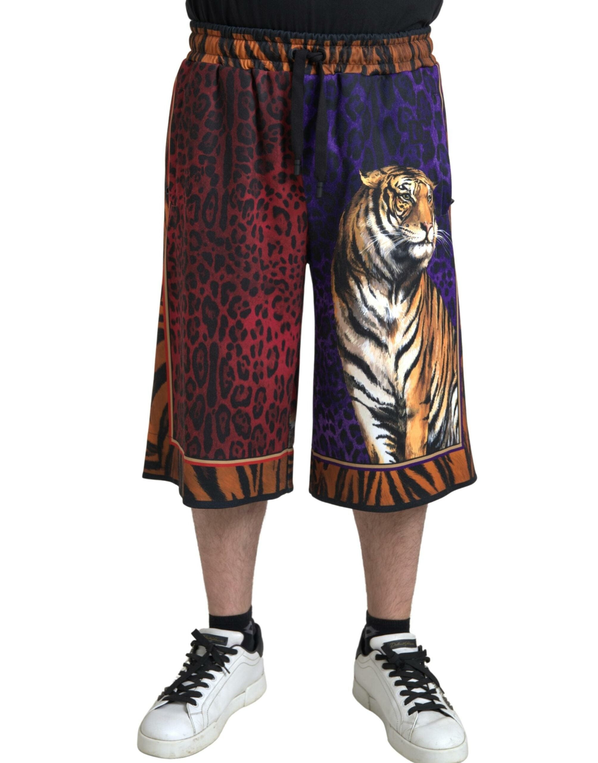 Dolce &amp; Gabbana Schicke mehrfarbige Bermudashorts mit exotischem Print