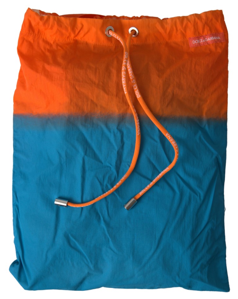 Dolce &amp; Gabbana Orange Blau Gradient Beachwear Bademode Shorts