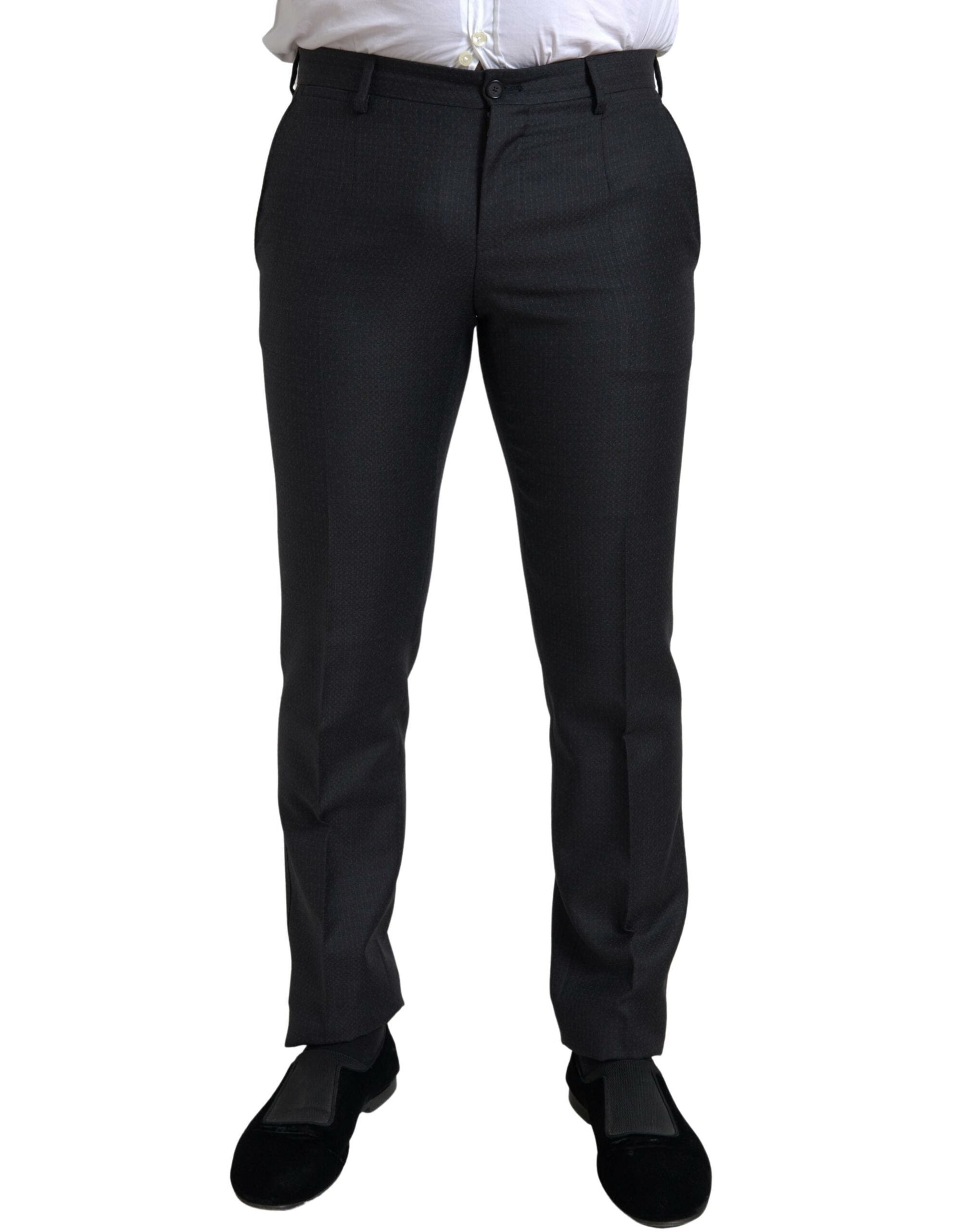 Dolce &amp; Gabbana – Eleganter schwarzer Martini-Slim-Fit-3-teiliger Anzug