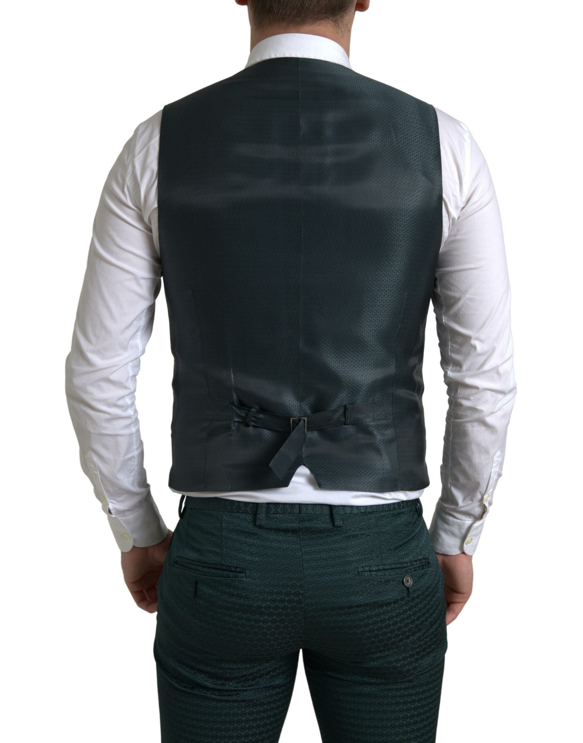 Dolce &amp; Gabbana Emerald Elegance Slim Fit 3-teiliger Anzug