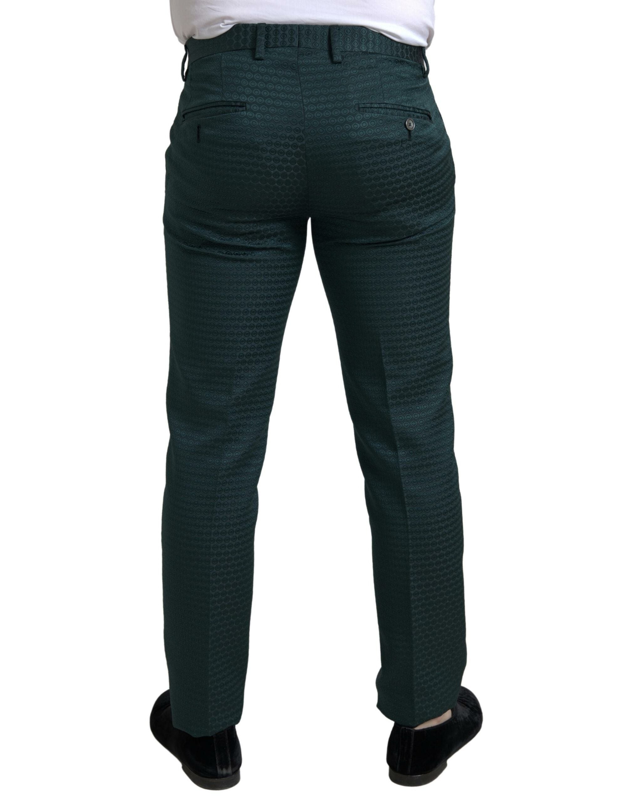 Dolce &amp; Gabbana Emerald Elegance Slim Fit 3-teiliger Anzug