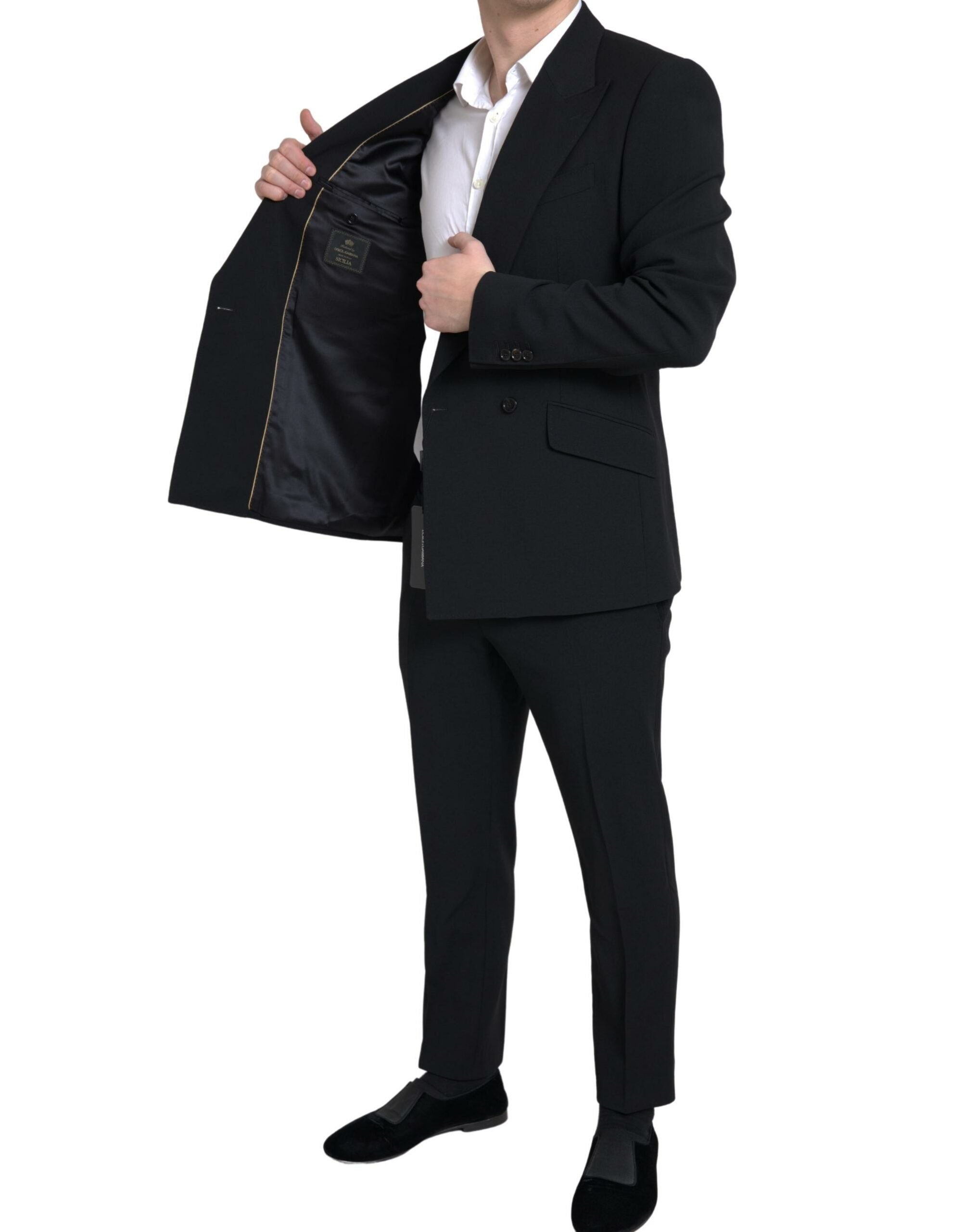 Dolce &amp; Gabbana Eleganter Slim Fit Zweireihiger Anzug