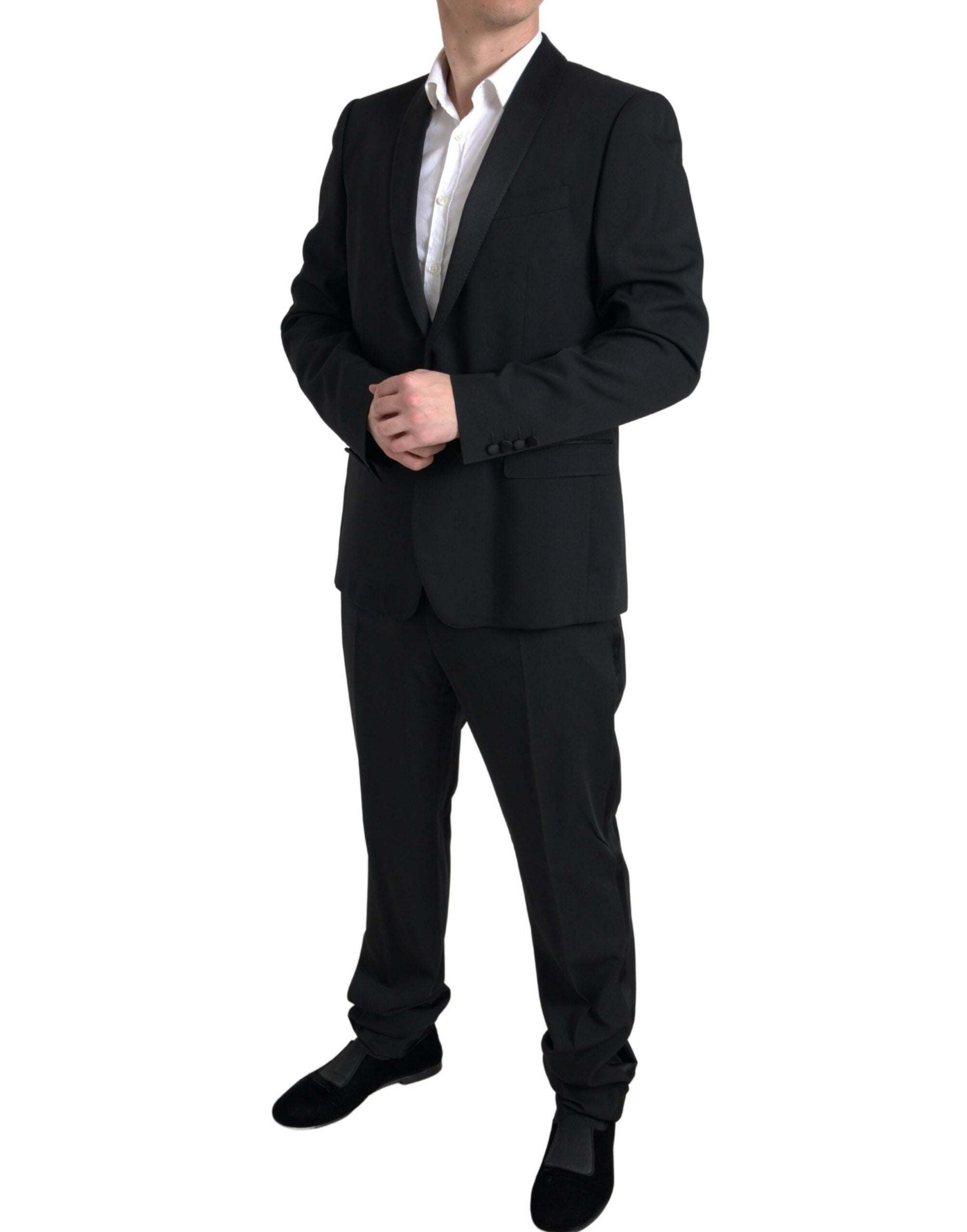 Dolce &amp; Gabbana – Eleganter schwarzer Slim Fit-Zweiteiler