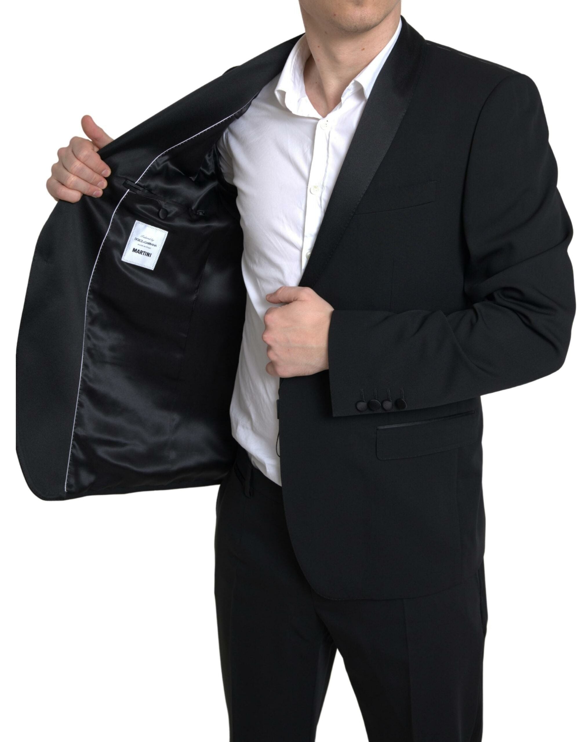 Dolce &amp; Gabbana – Eleganter schwarzer Slim Fit-Zweiteiler