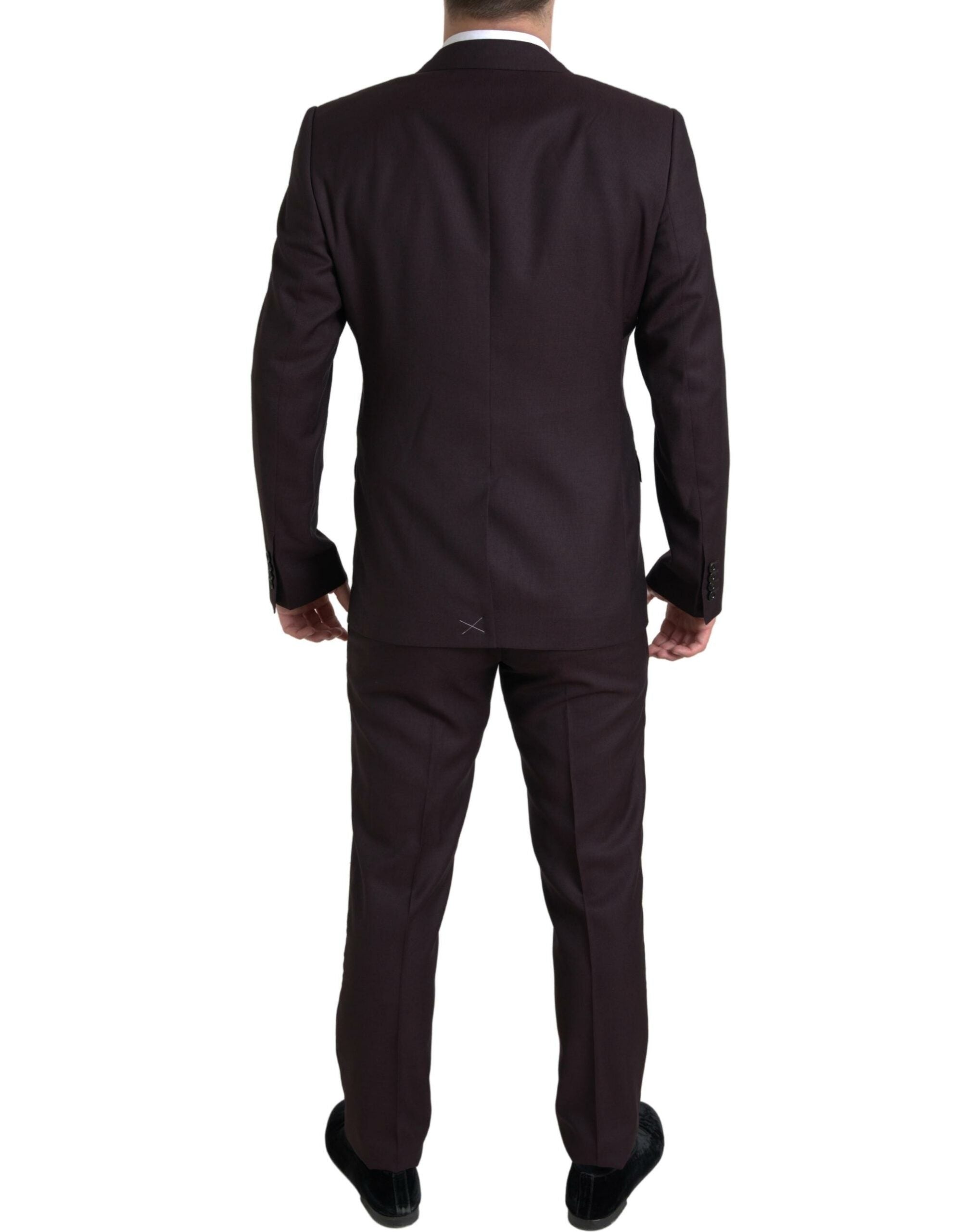 Dolce &amp; Gabbana – Kastanienbrauner Martini-Anzug im Slim Fit, zweiteilig