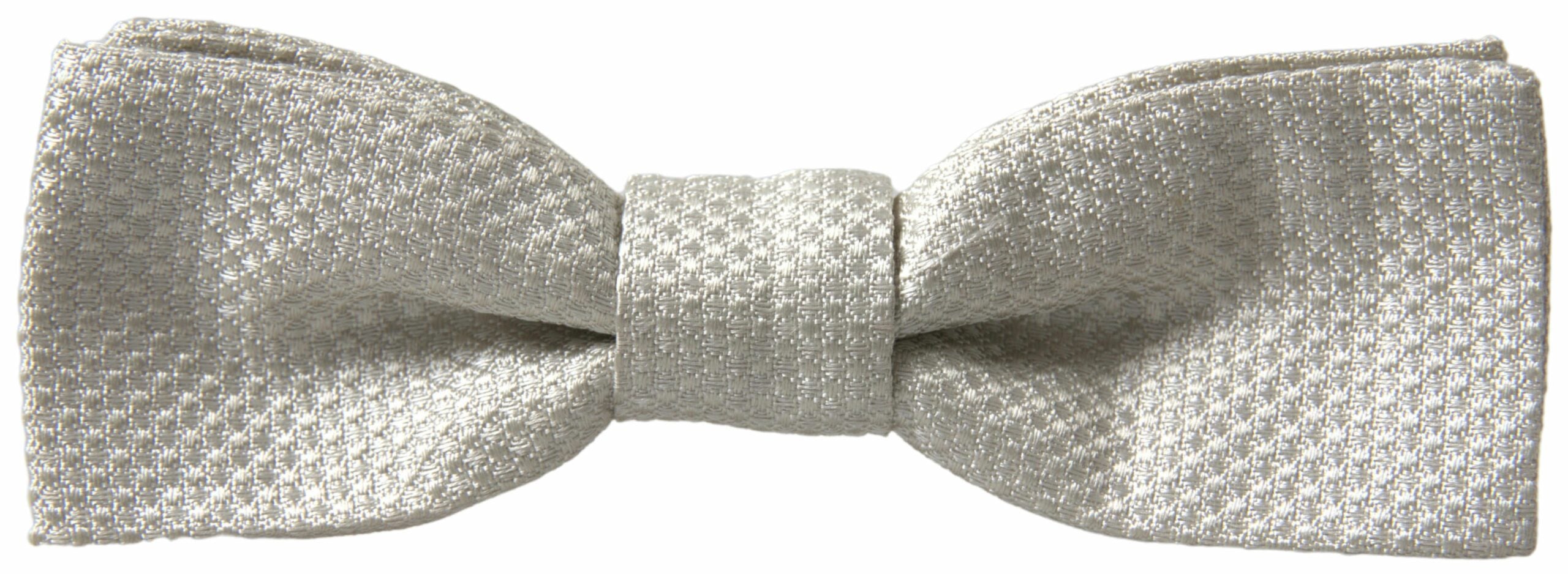 Dolce &amp; Gabbana Elegante elfenbeinfarbene Seidenfliege