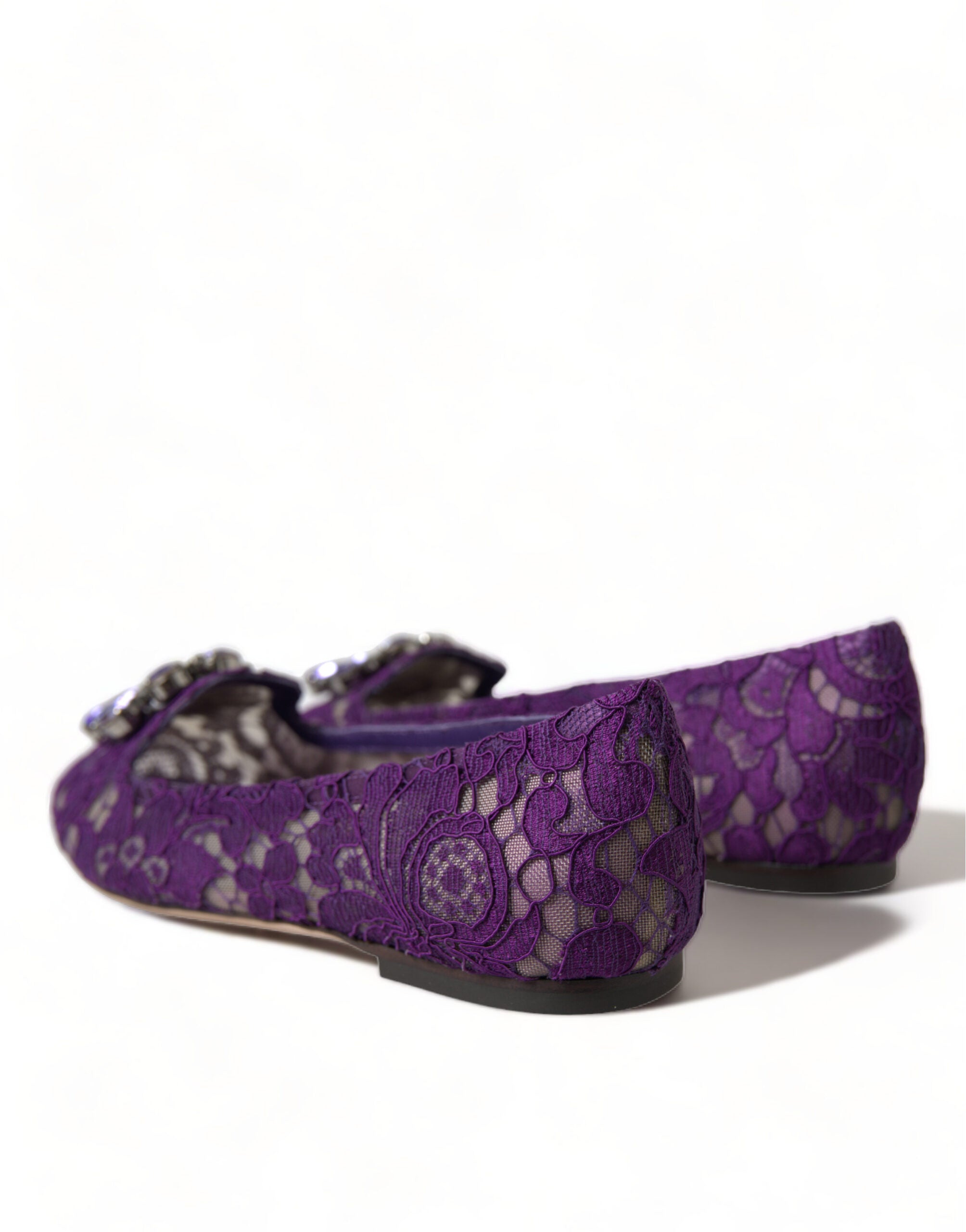 Dolce &amp; Gabbana Elegante flache Vally-Schuhe aus floraler Spitze
