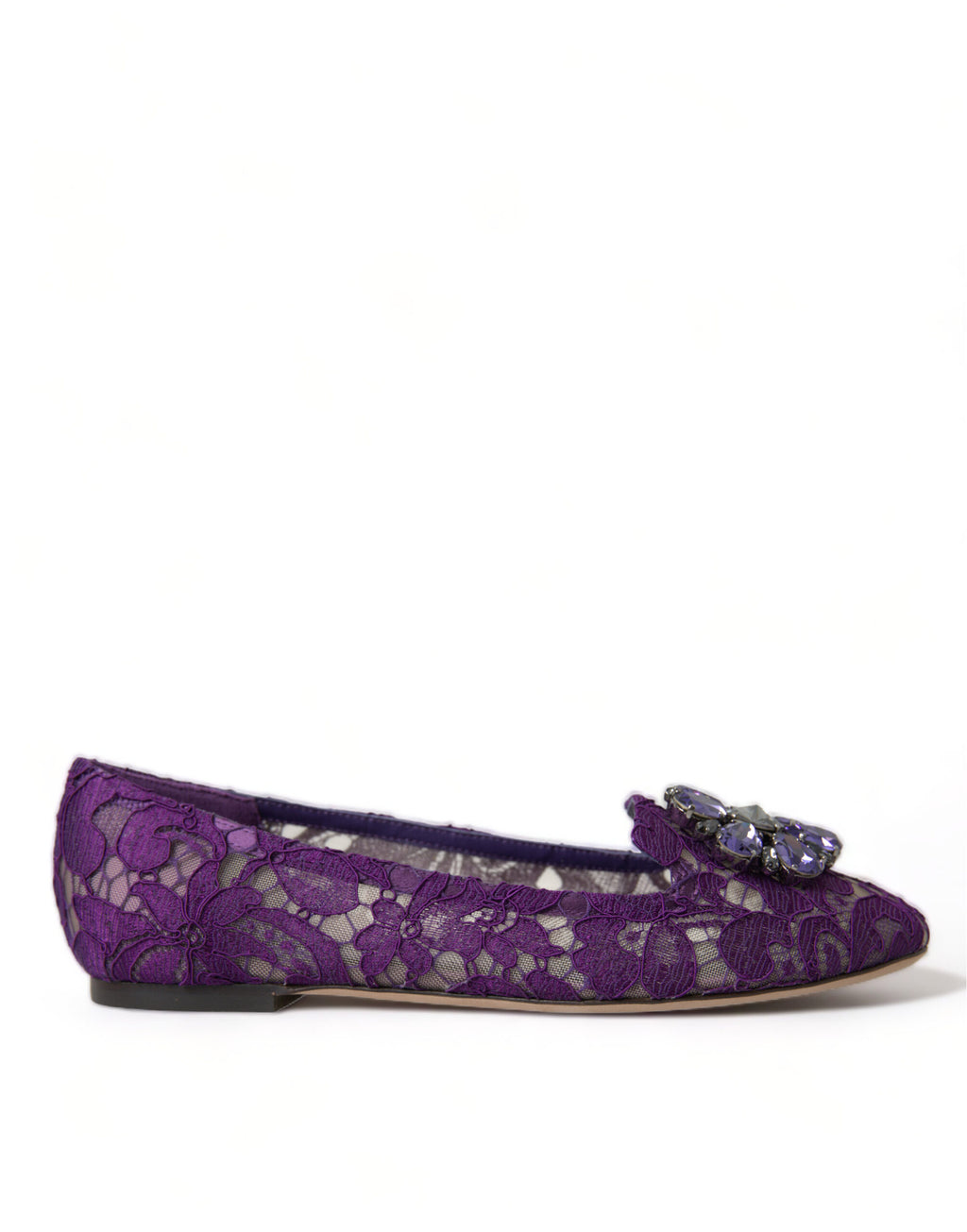 Dolce &amp; Gabbana Elegante flache Vally-Schuhe aus floraler Spitze