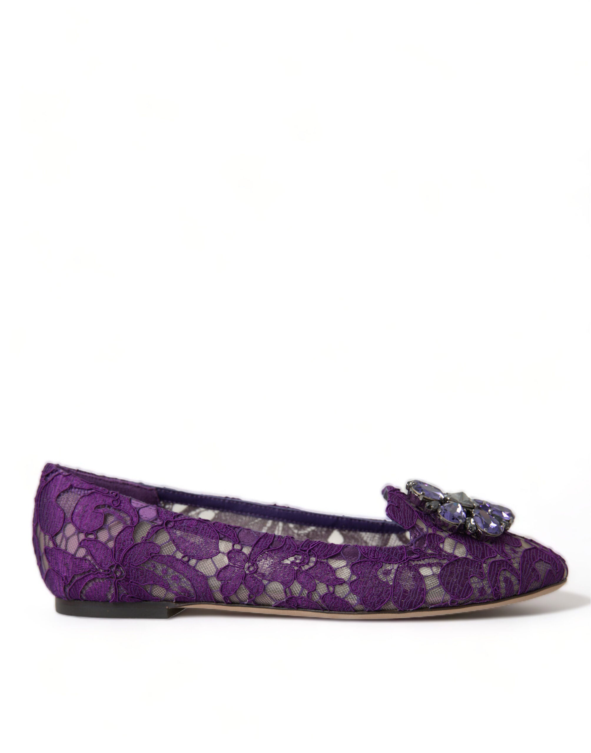Dolce &amp; Gabbana Elegante flache Vally-Schuhe aus floraler Spitze