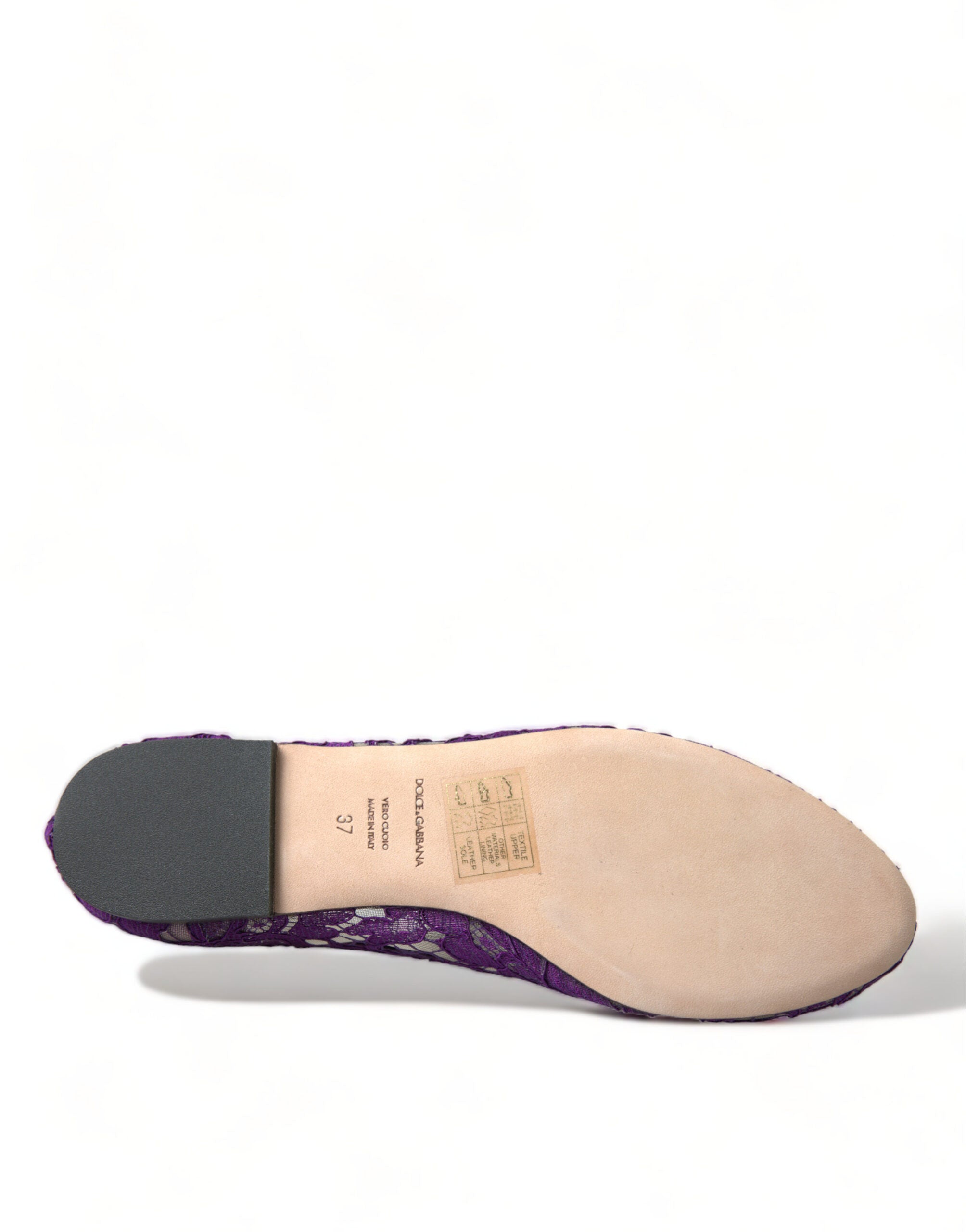 Dolce &amp; Gabbana Elegante flache Vally-Schuhe aus floraler Spitze