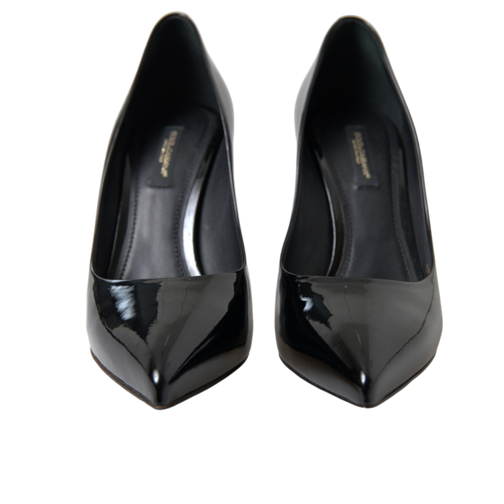 Dolce &amp; Gabbana Elegante schwarze Lack-Stilettos